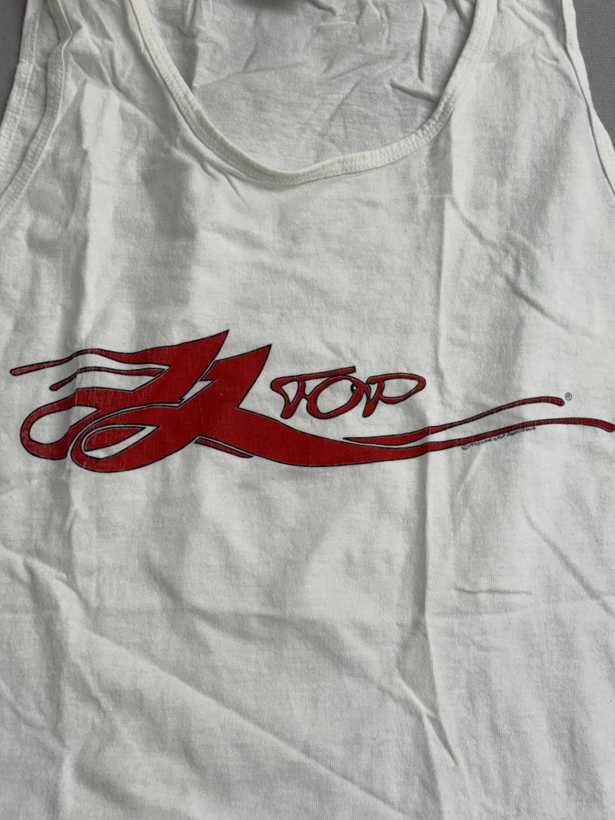 Fruit Of The Loom Vintage 90s ZZ Top Tank Top ZZTop Made in USA - Large Size US L / EU 52-54 / 3 - 3 Thumbnail