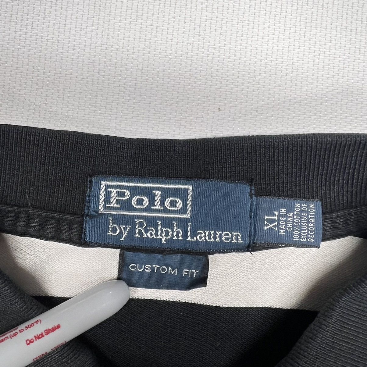 Polo Ralph Lauren Polo Ralph Lauren Polo Shirt Black White Striped Custom Fit Size US XL / EU 56 / 4 - 7 Thumbnail