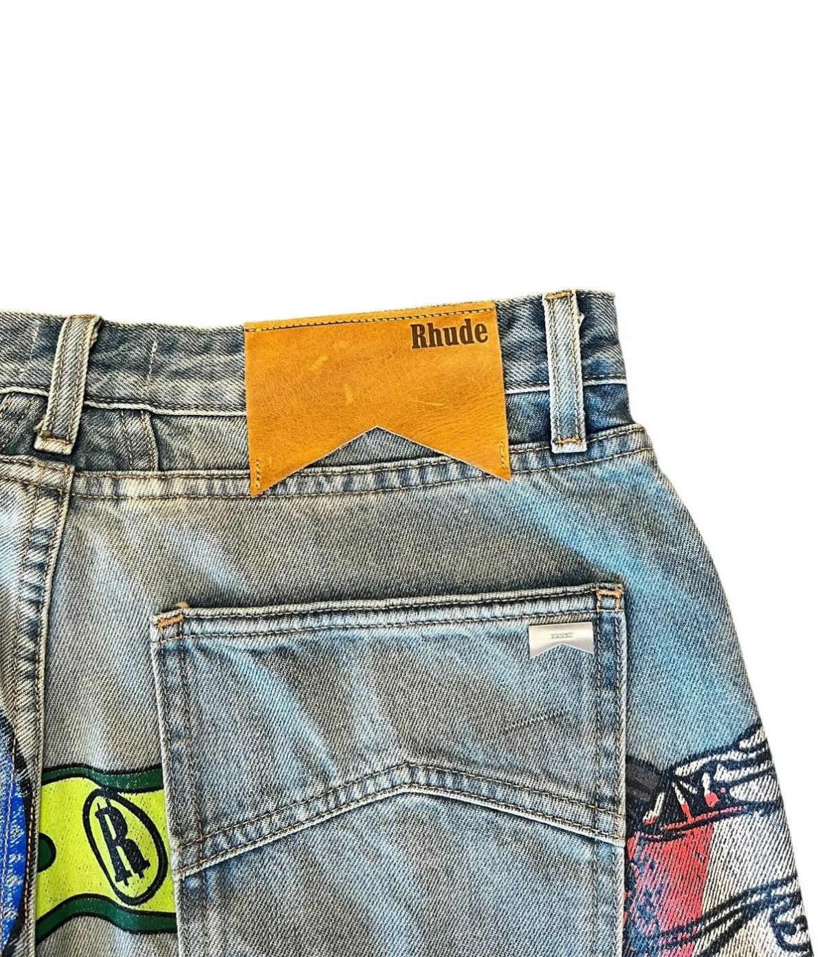 Rhude Rhude “Race Money Bull Graphic Denim Jeans Men’s Size 34-32 Size US 34 / EU 50 - 6 Thumbnail