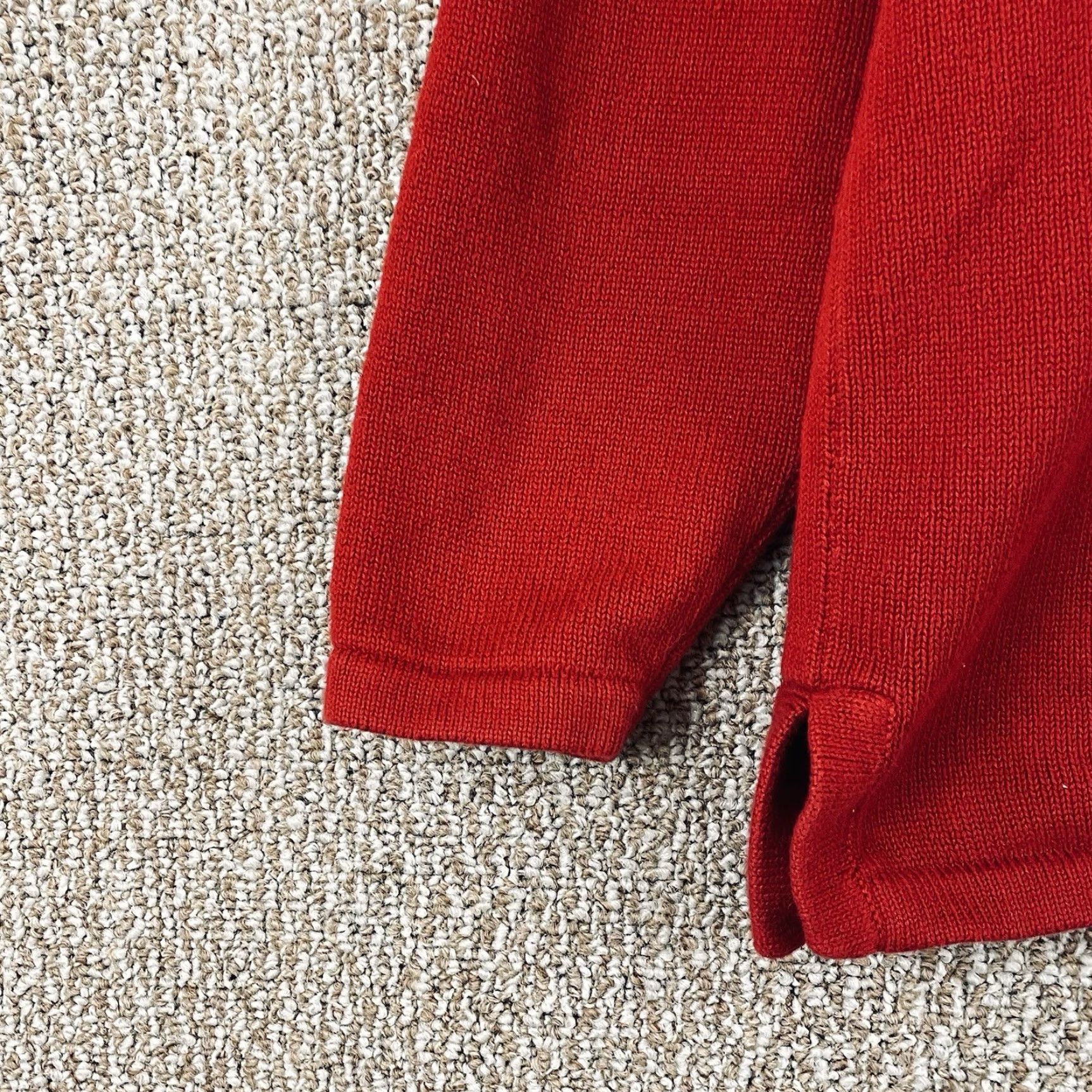 Ralph Lauren VINTAGE Lauren Ralph Lauren Sweater Womens 1X 1/4 Zip Red Crest Logo Pullover Knitted Cotton Knit Embroidered Zipper Logo Esque Size XL / US 12-14 / IT 48-50 - 3 Thumbnail