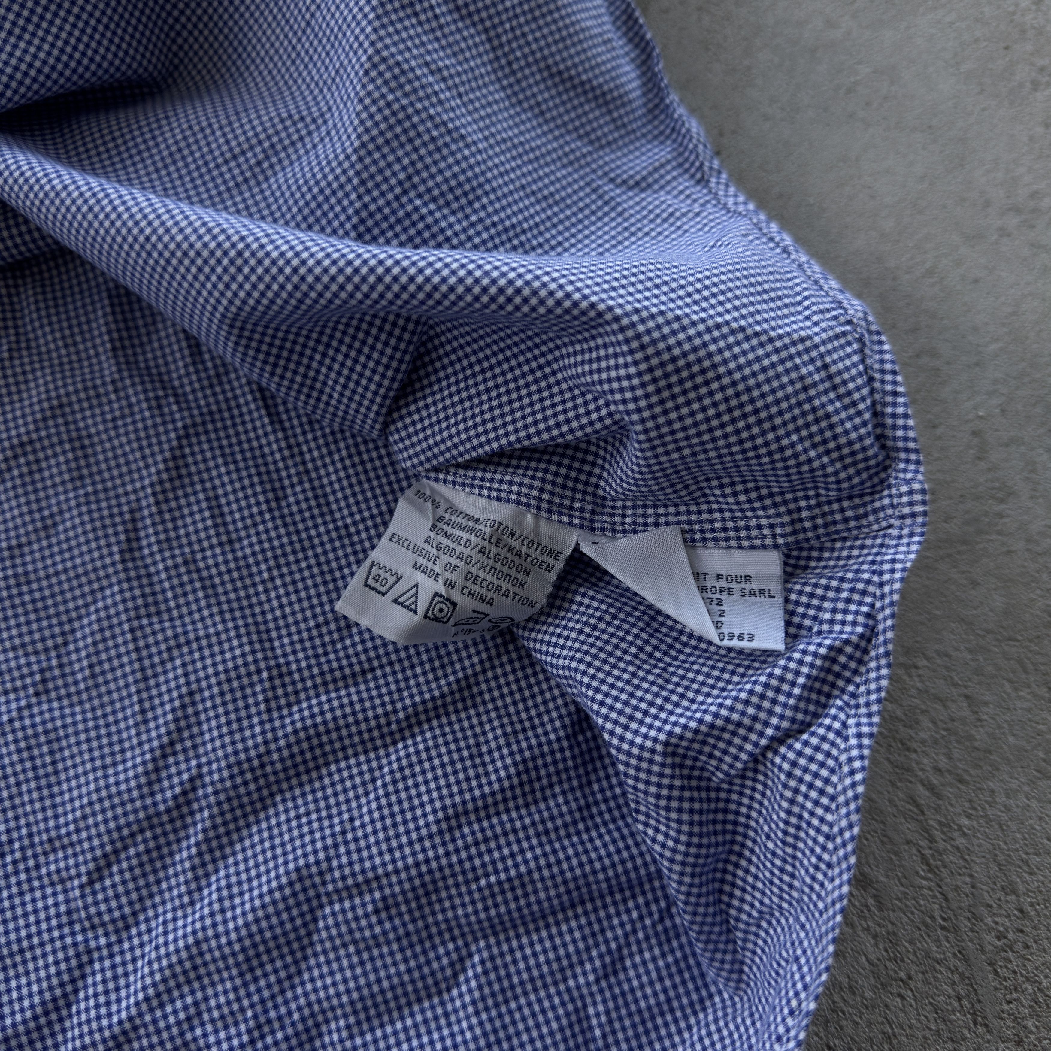 Polo Ralph Lauren Polo Ralph Lauren Blue Gingham Check Custom Fit Shirt M Size US L / EU 52-54 / 3 - 6 Thumbnail