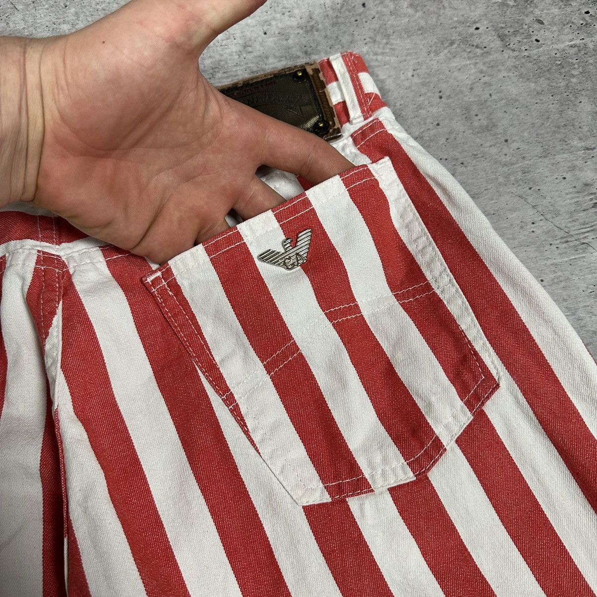 Armani × Vintage Armani Jeans Vintage Striper Red-White Metal Logo Women’s Size 29" - 13 Thumbnail