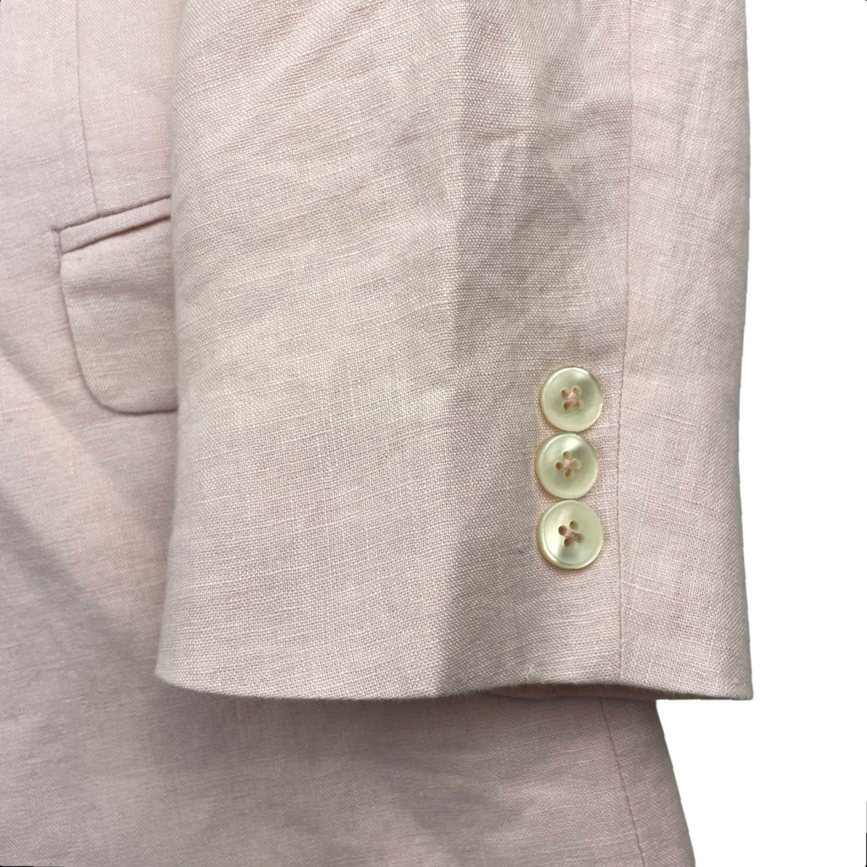 Ralph Lauren Ralph Lauren LRL Men's Blazer 100% Linen Pink 2-Button Front Double-Vented Short 36S Notch Lapel Size 36R - 4 Thumbnail