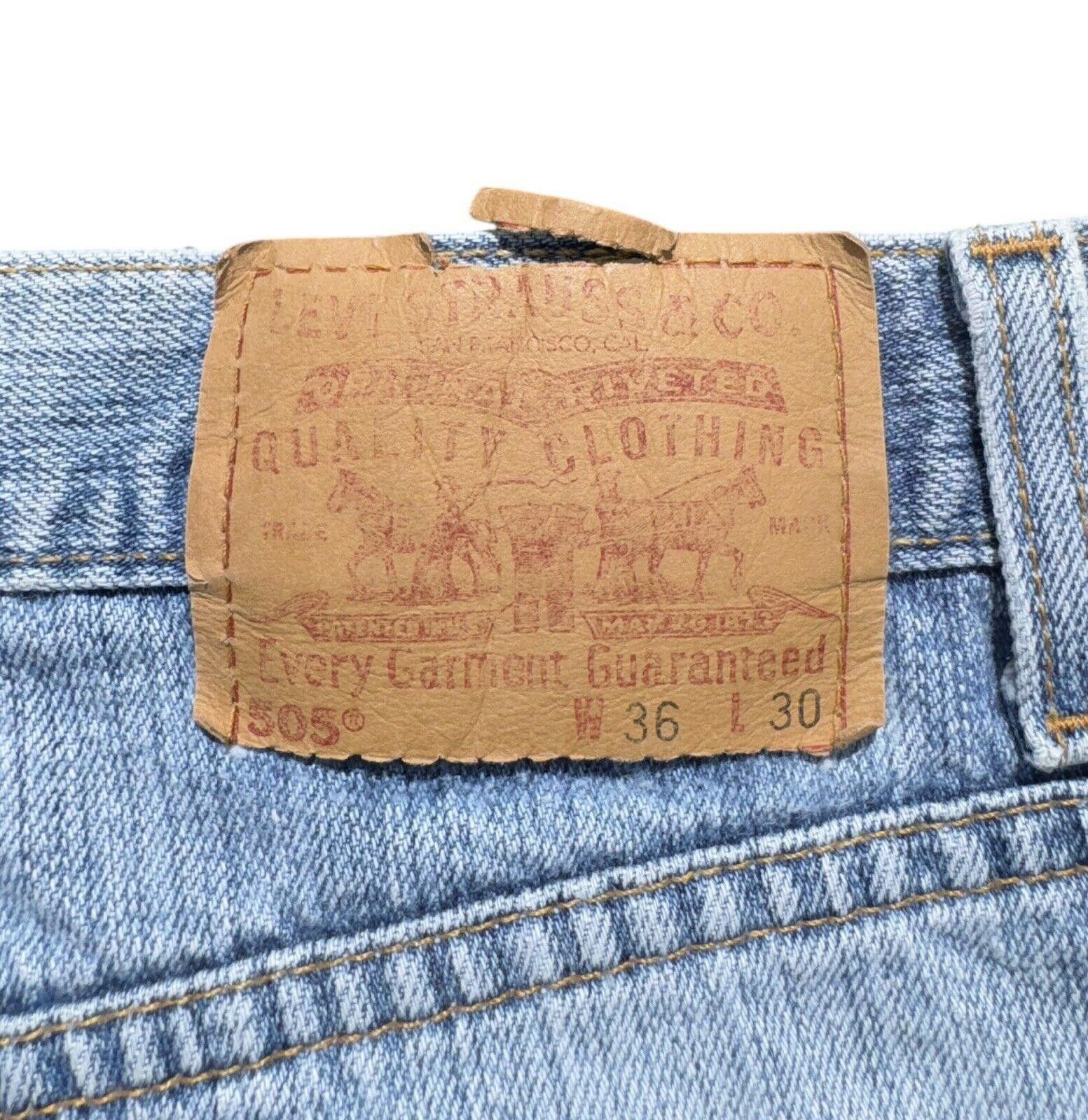 Levi's Vintage Levis 505 1980s Light Wash USA Faded Jeans 36x30 Size US 36 / EU 52 - 8 Thumbnail