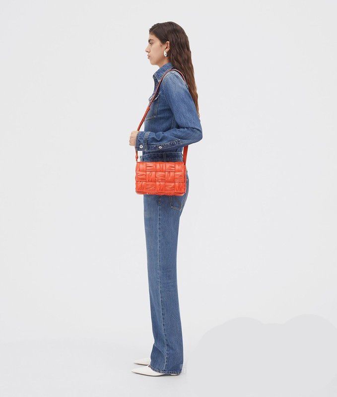 Bottega Veneta o1n1vont0625 Size: OS / Foulard Cassette Bag in Orange Size ONE SIZE - 3 Thumbnail