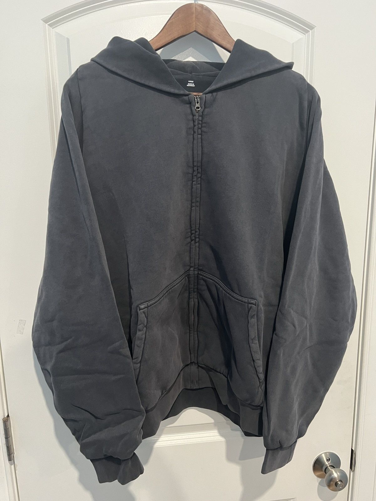 Gap × Kanye West × Yeezy Dark Grey Yeezy Gap Zip Up Hoodie Medium