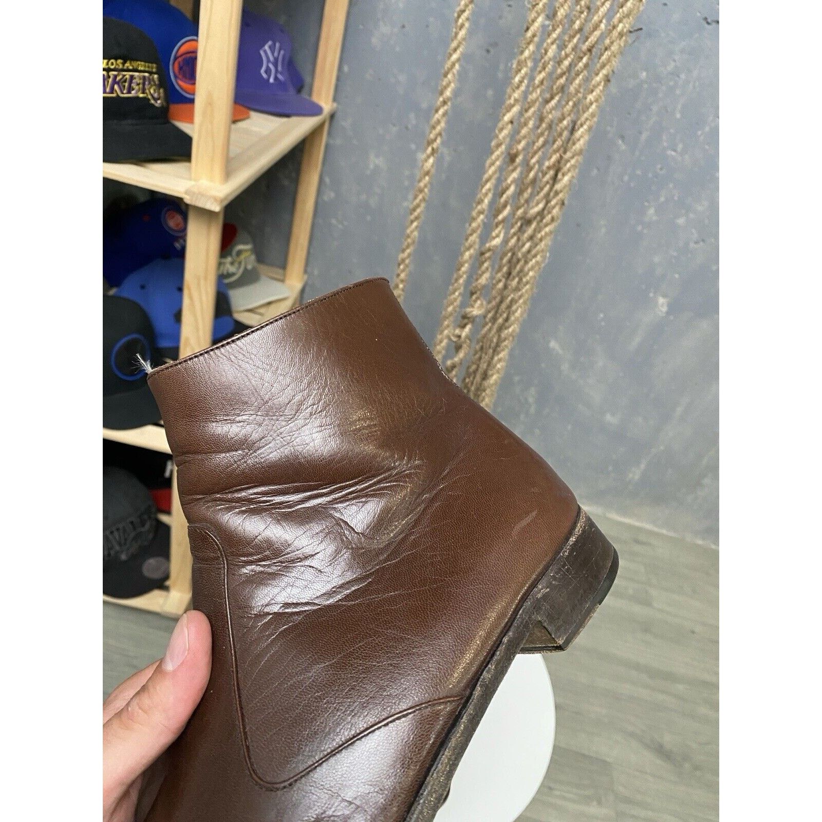 Helmut Lang Vintage Boots 2000s Archive Men Brown US 9.5