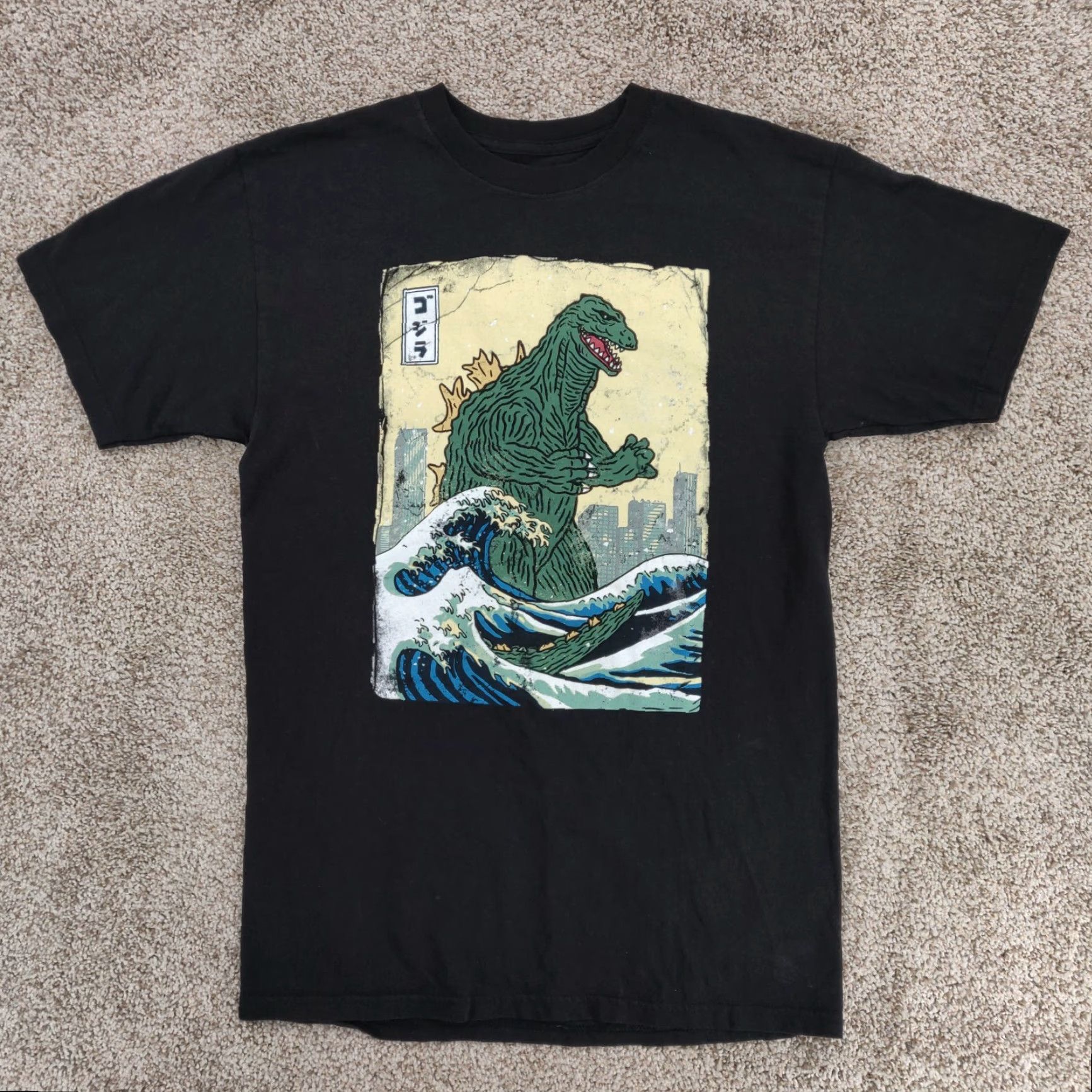 Vintage Godzilla Shirt Men's M Black Short Sleeve Tee Movie Graphic 80s 90s Mens Size US M / EU 48-50 / 2 - 2 Thumbnail
