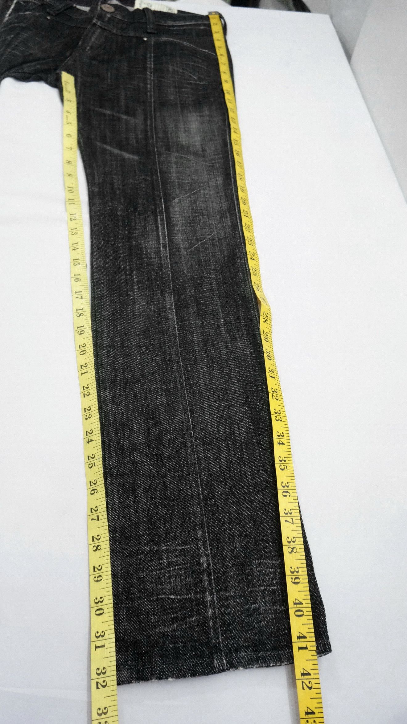 Japanese Brand ANTGAUGE Patchwork Sashiko Lowrise Black Jeans Size US 33 - 11 Thumbnail
