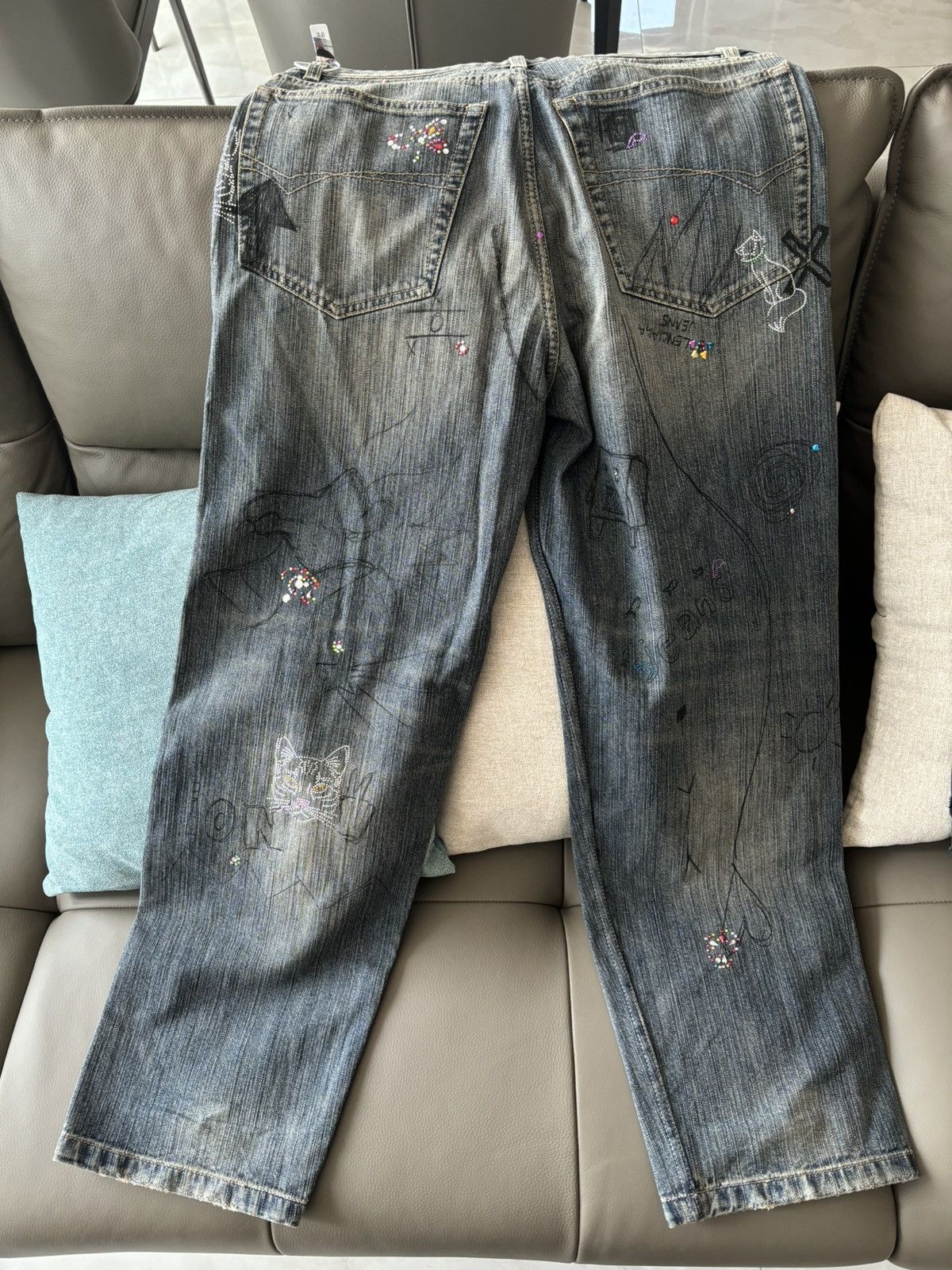 Balenciaga balenciaga crystal denim Size US 30 / EU 46 - 2 Thumbnail