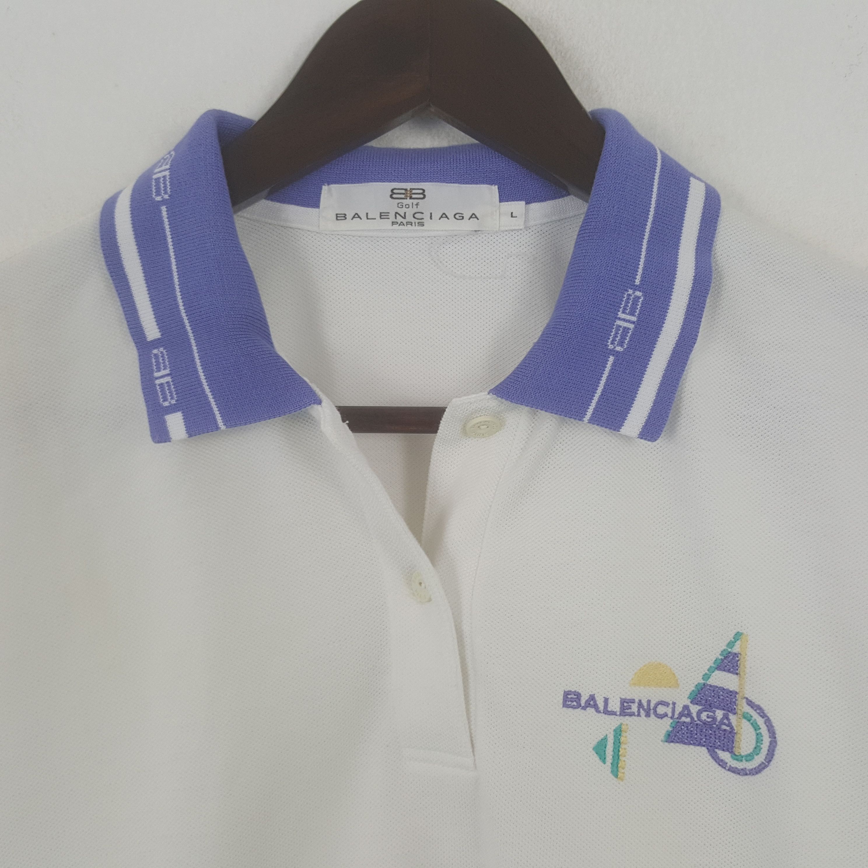 Balenciaga Vintage Balenciaga Golf Polos Shirt Size M / US 6-8 / IT 42-44 - 2 Thumbnail