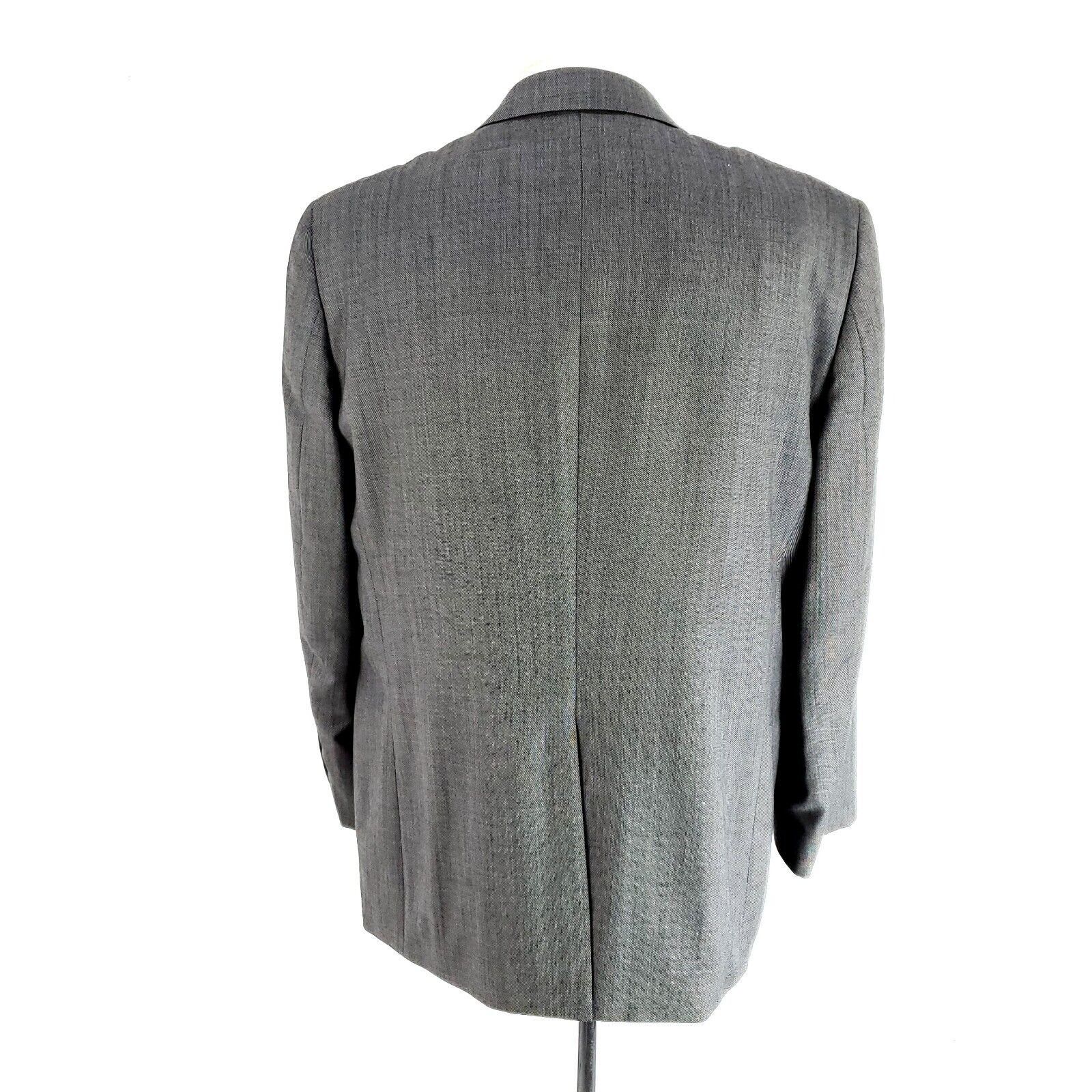 Joseph & Feiss Joseph & Feiss Gold Wool 2 Button Blazer 42R Gray Sharkskin Size 42R - 5 Thumbnail
