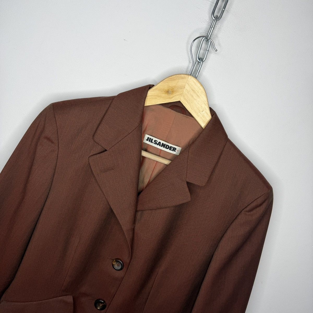 Jil Sander Vintage Jil sander blazer coat jacket brown wool Size S / US 4 / IT 40 - 4 Thumbnail