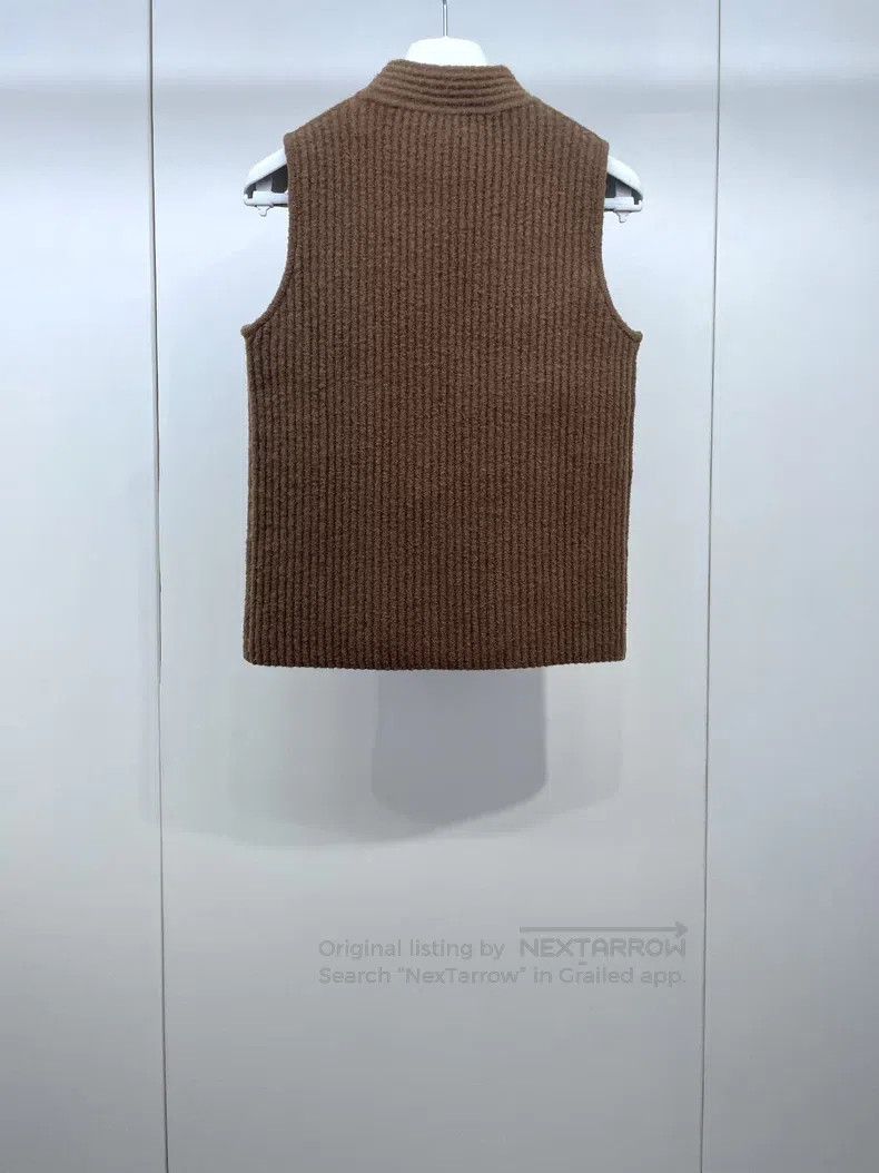 Hermes Hermes Clearance Beige Vertical Striped Knit Vest Size XS / US 0-2 / IT 36-38 - 2 Thumbnail
