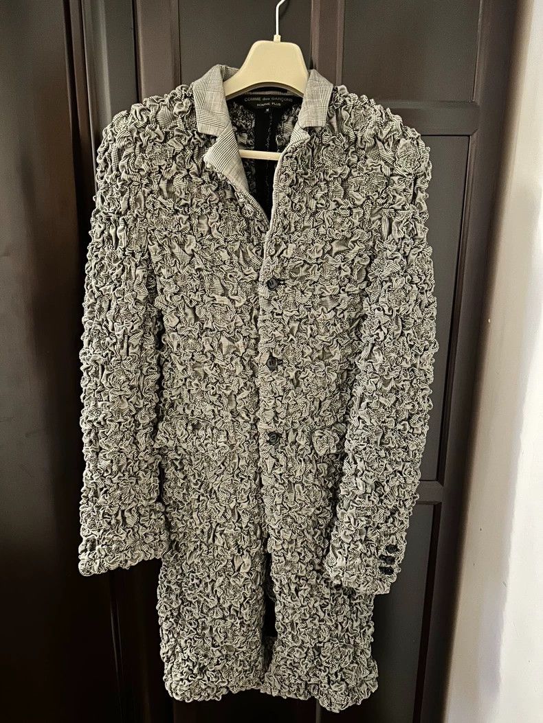 Comme des Garcons CDG Homme Plus Pleated Wool Coat Size US M / EU 48-50 / 2 - 1 Thumbnail