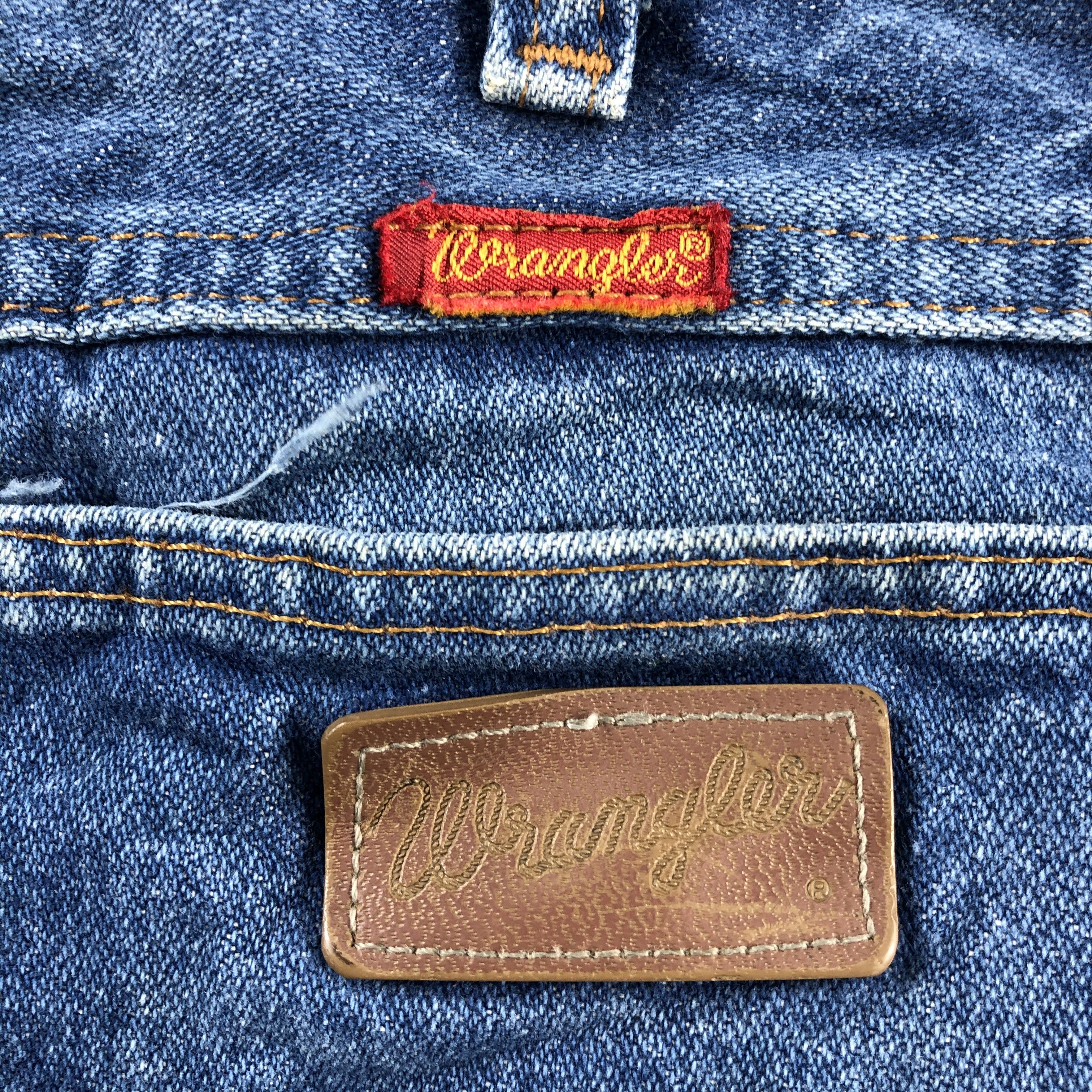 Vintage Vintage Blue Wash Wrangler Jeans-J2401 Size US 28 / EU 44 - 5 Thumbnail
