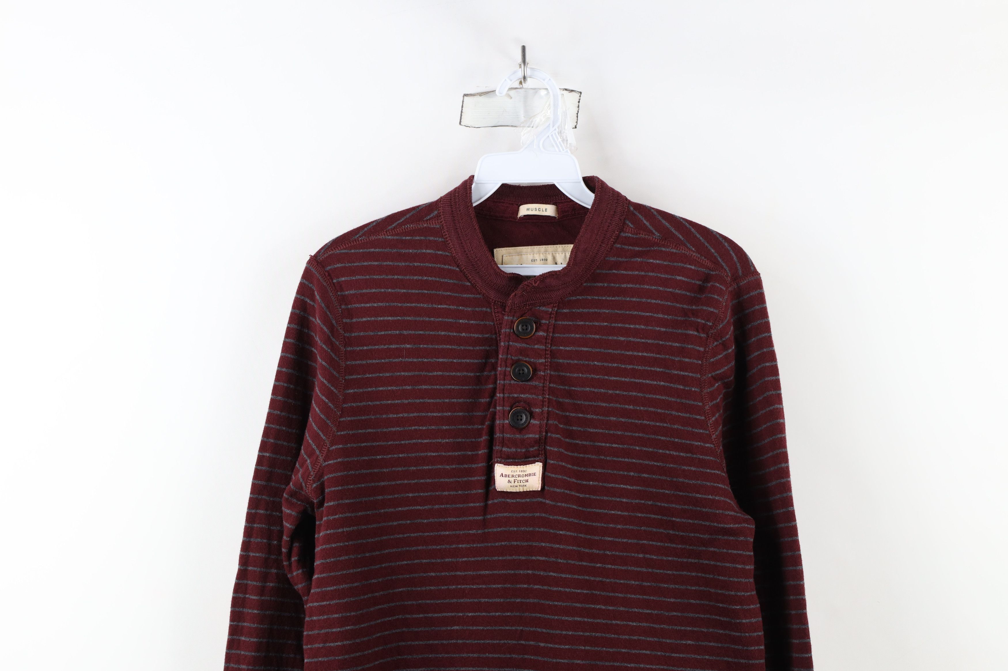 Abercrombie & Fitch Vintage 90s Y2K Abercrombie & Fitch Knit Henley T-Shirt Size US L / EU 52-54 / 3 - 2 Thumbnail
