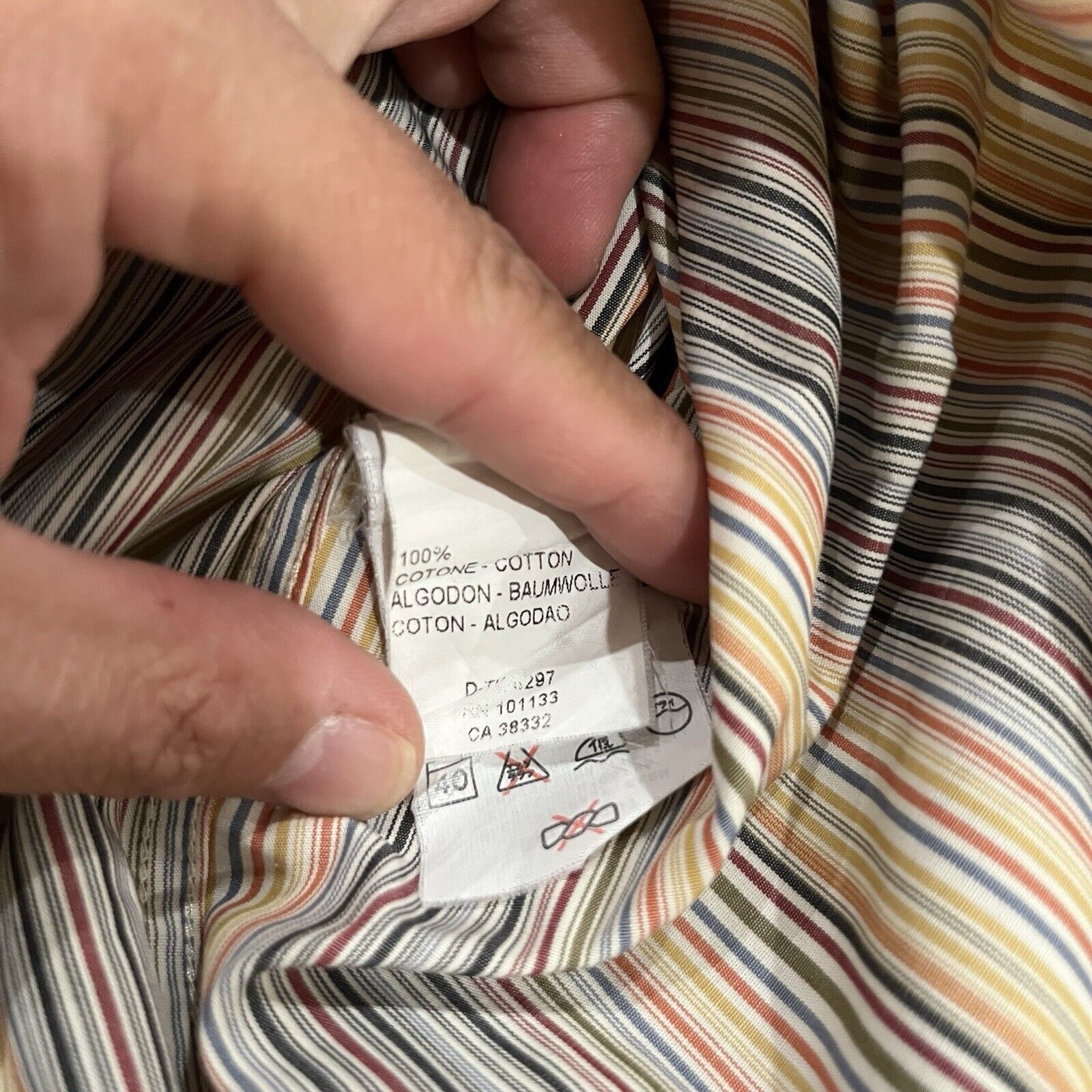 Ermenegildo Zegna Ermenegildo Zegna Shirt Men 2XLarge Multi Color Barcode Size US XXL / EU 58 / 5 - 9 Thumbnail