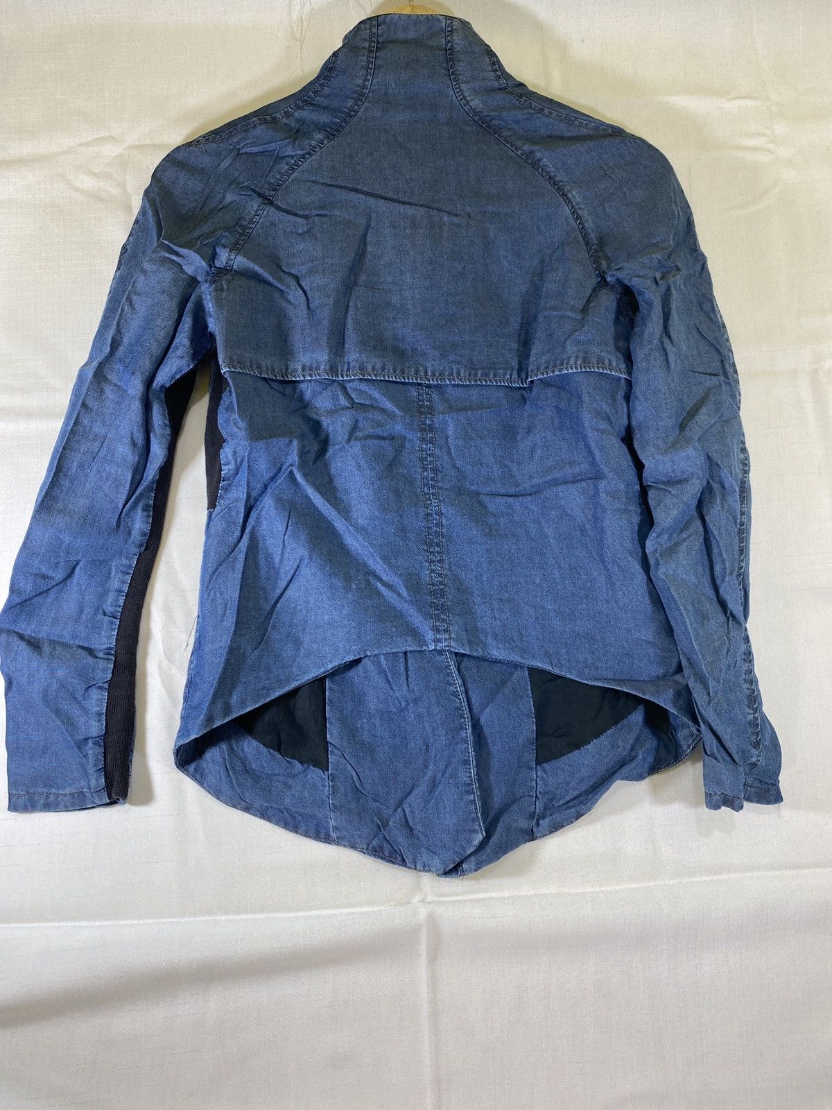 Helmut Lang assymetric denim hybrid jacket Size S / US 4 / IT 40 - 2 Thumbnail