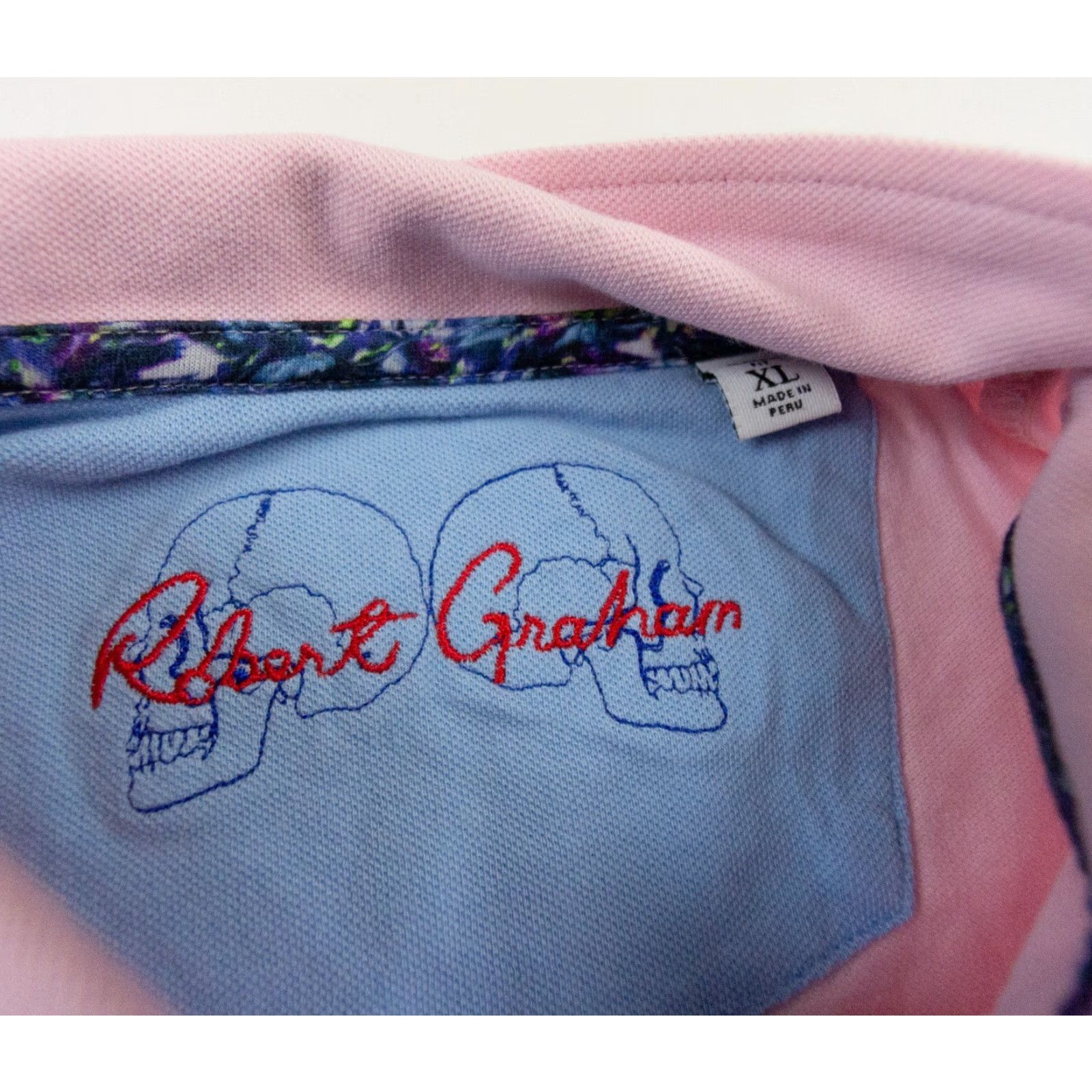 Robert Graham Robert Graham Polo Shirt Mens XL Pink Short Sleeve Collared Preppy Size US XL / EU 56 / 4 - 6 Thumbnail