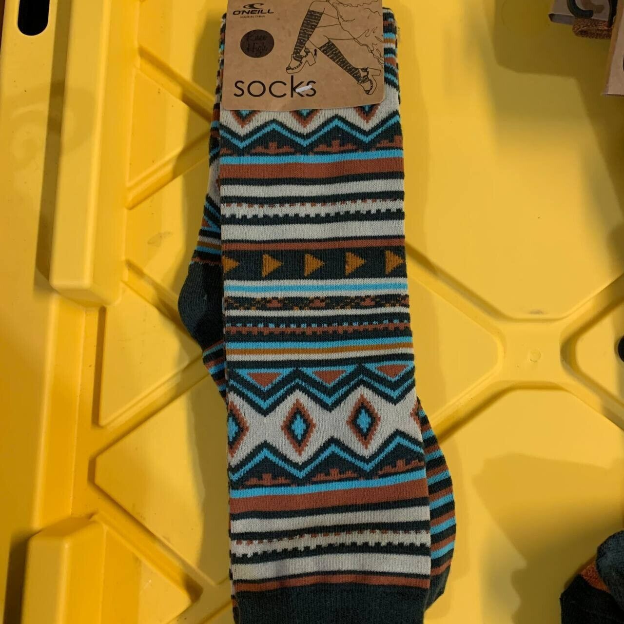 O'Neill O'Neill Socks Knee High 1 Pair Cute Design Stripe Pattern Size ONE SIZE - 1 Thumbnail