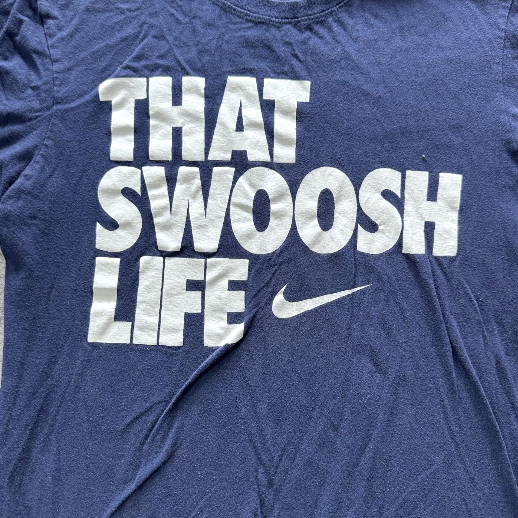 Nike Nike Shirt Mens Medium Blue That Swoosh Life Graphic Tee Crewneck Athletic Size US M / EU 48-50 / 2 - 2 Thumbnail