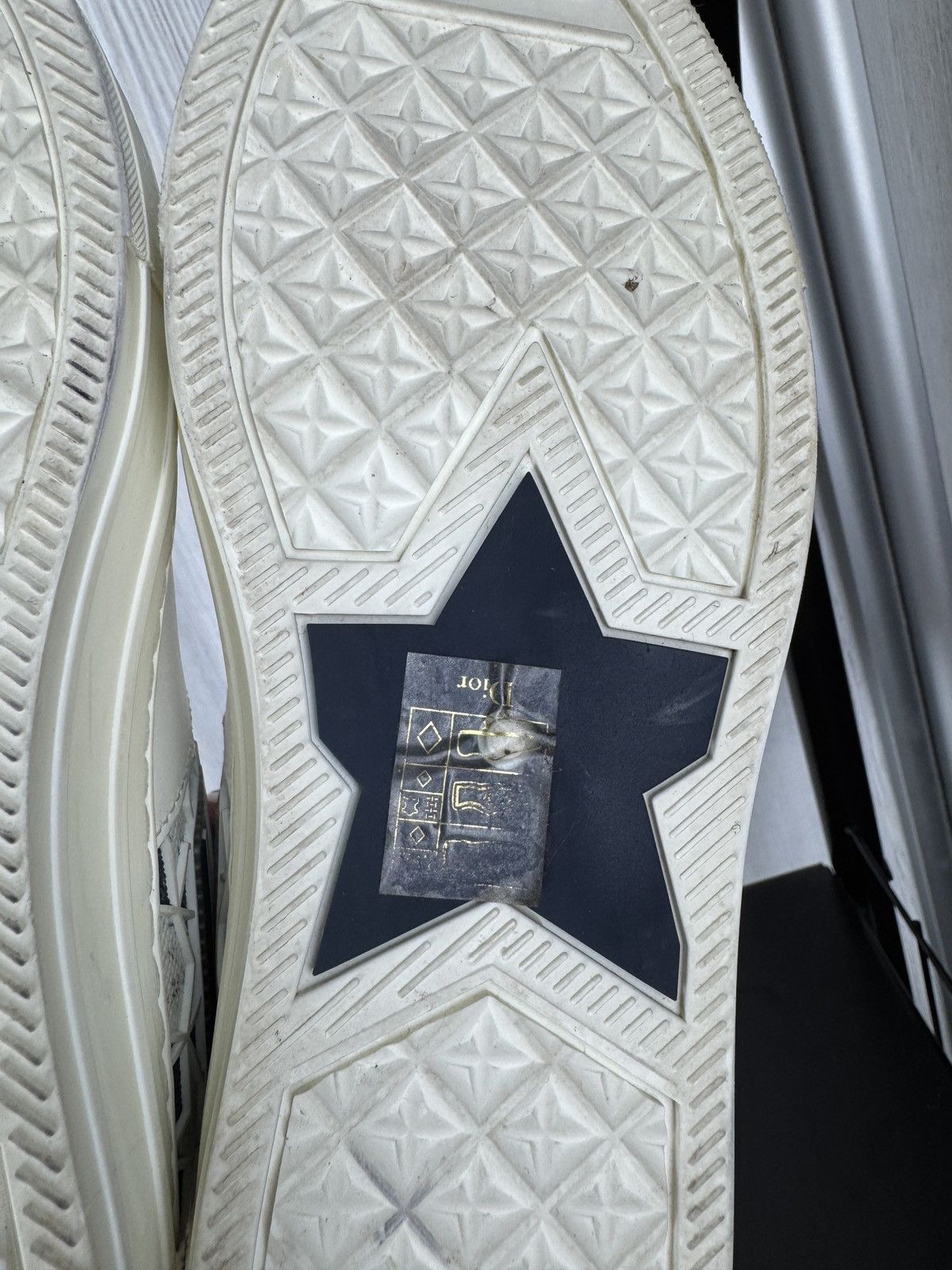 Dior Dior Walk'n'Dior Star Star Lace Up High Top Leather Sneakers Size US 4.5 / IT 34.5 - 14 Thumbnail