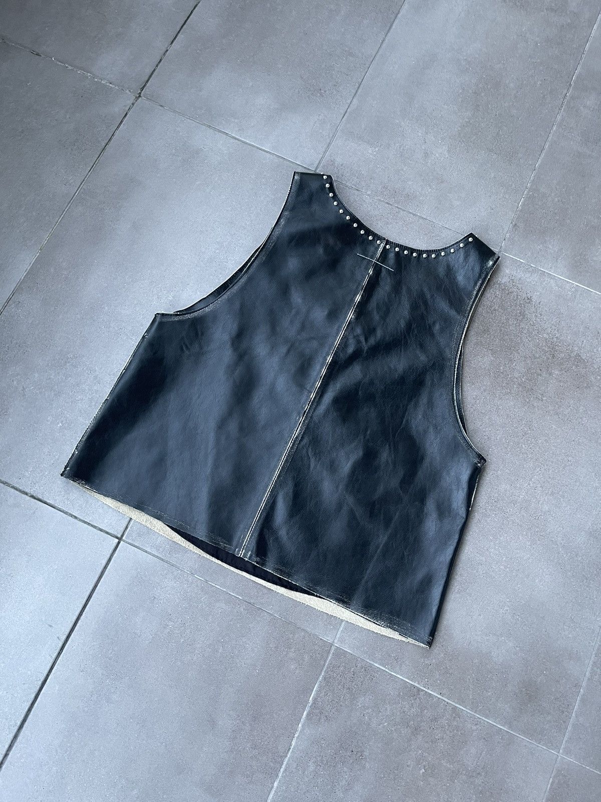 Maison Margiela !DS! SS22 Maison Margiela Studded "SIX" Leather Vest Top Size M / US 6-8 / IT 42-44 - 13 Thumbnail