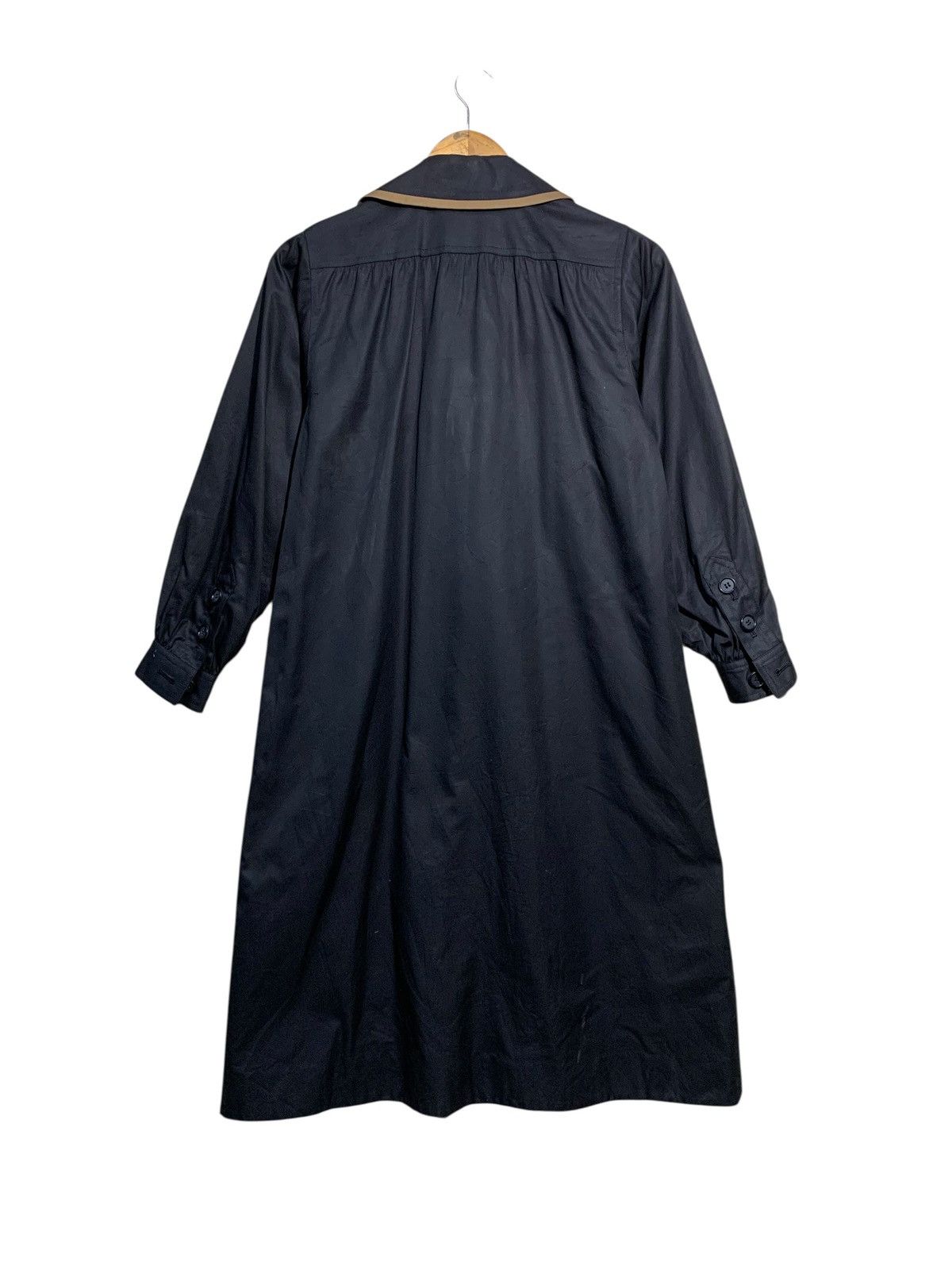Yves Saint Laurent 🔥VTG YSL BLACK/BROWN COAT MAXI DRESS Size M / US 6-8 / IT 42-44 - 7 Thumbnail