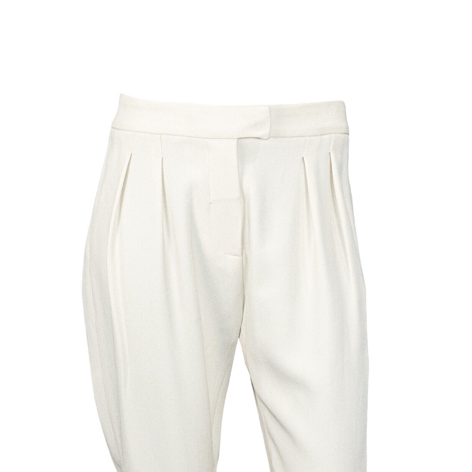 Studio Nicholson STUDIO NICHOLSON Pleated Cropped high Rise Trouser Cream Size 26" / US 2 / IT 38 - 10 Thumbnail