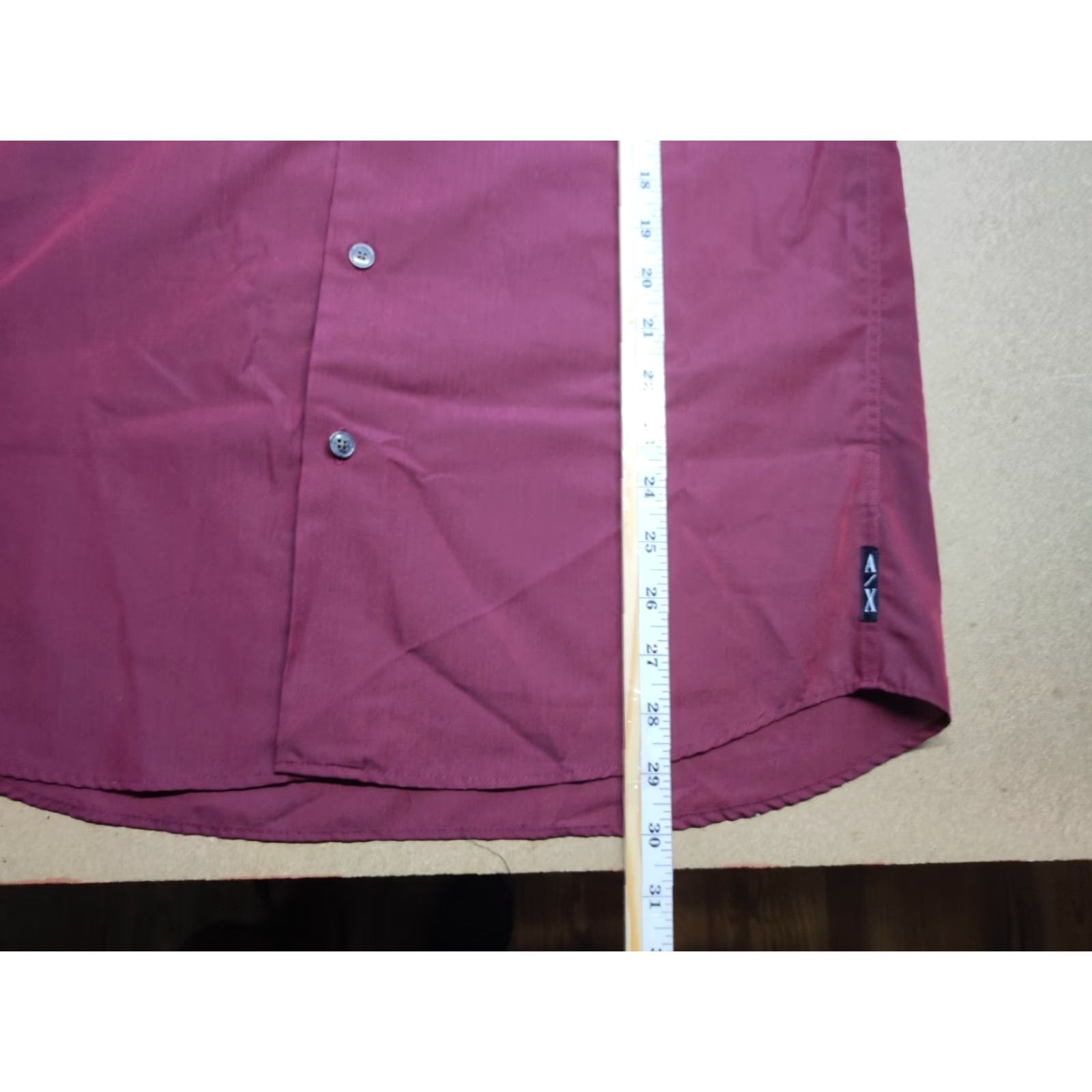 Armani Exchange Armani Exchange Mens Button-Up Shirt Velvet Red Long Sleeve Collared Plain S Cotton Button-Down Casual Mens Size US S / EU 44-46 / 1 - 5 Thumbnail