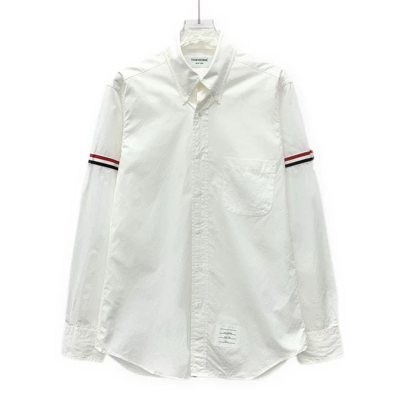 Thom Browne Thom browne White classic arm ring striped cotton lapel sin Size US M / EU 48-50 / 2 - 1 Thumbnail
