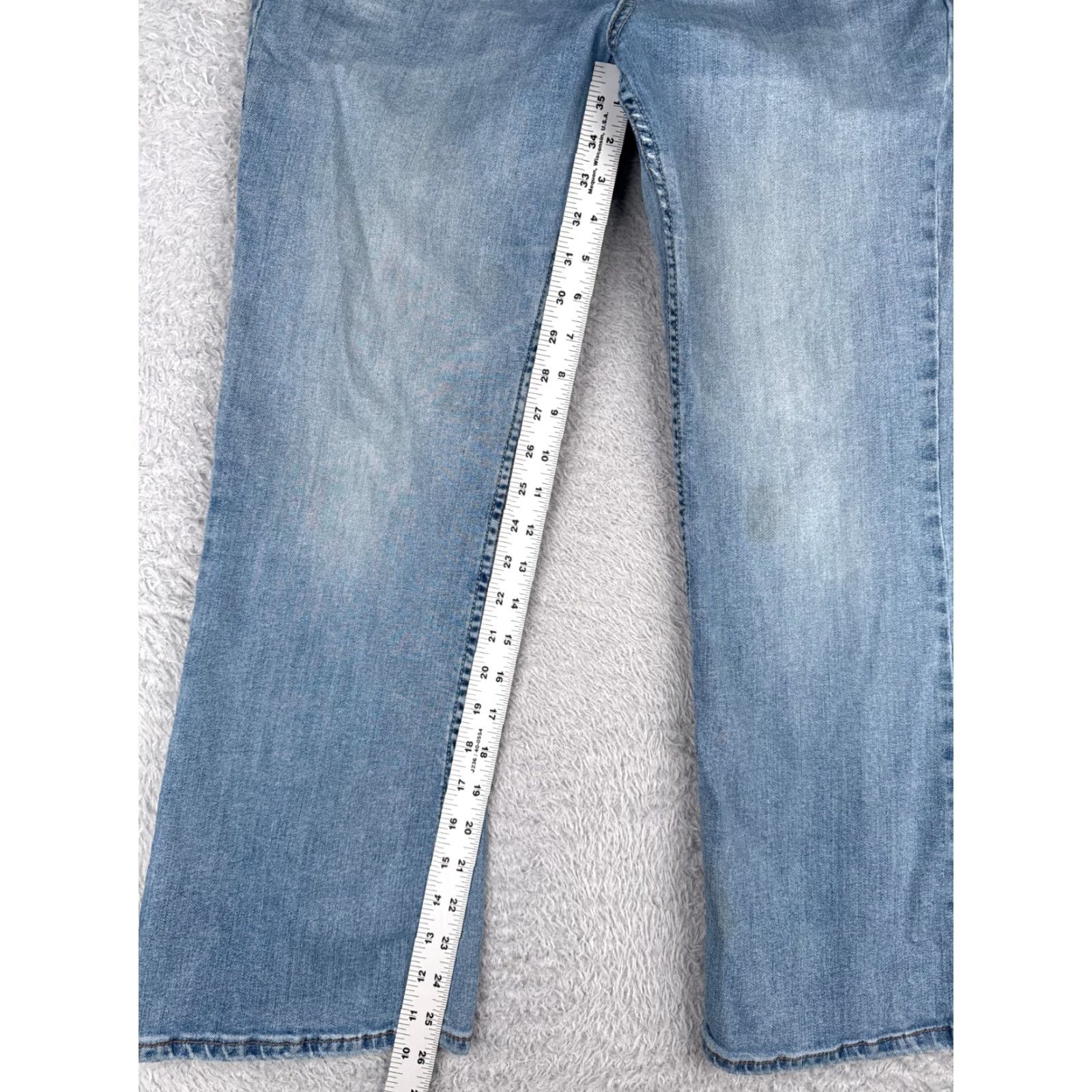 Vintage Max Jeans Women's Jeans 12P Bootcut Denim Blue Mid Rise 32x26 Distressed Stretch 5-Pocket Retro Womens Size 34" / US 12 / IT 48 - 7 Thumbnail