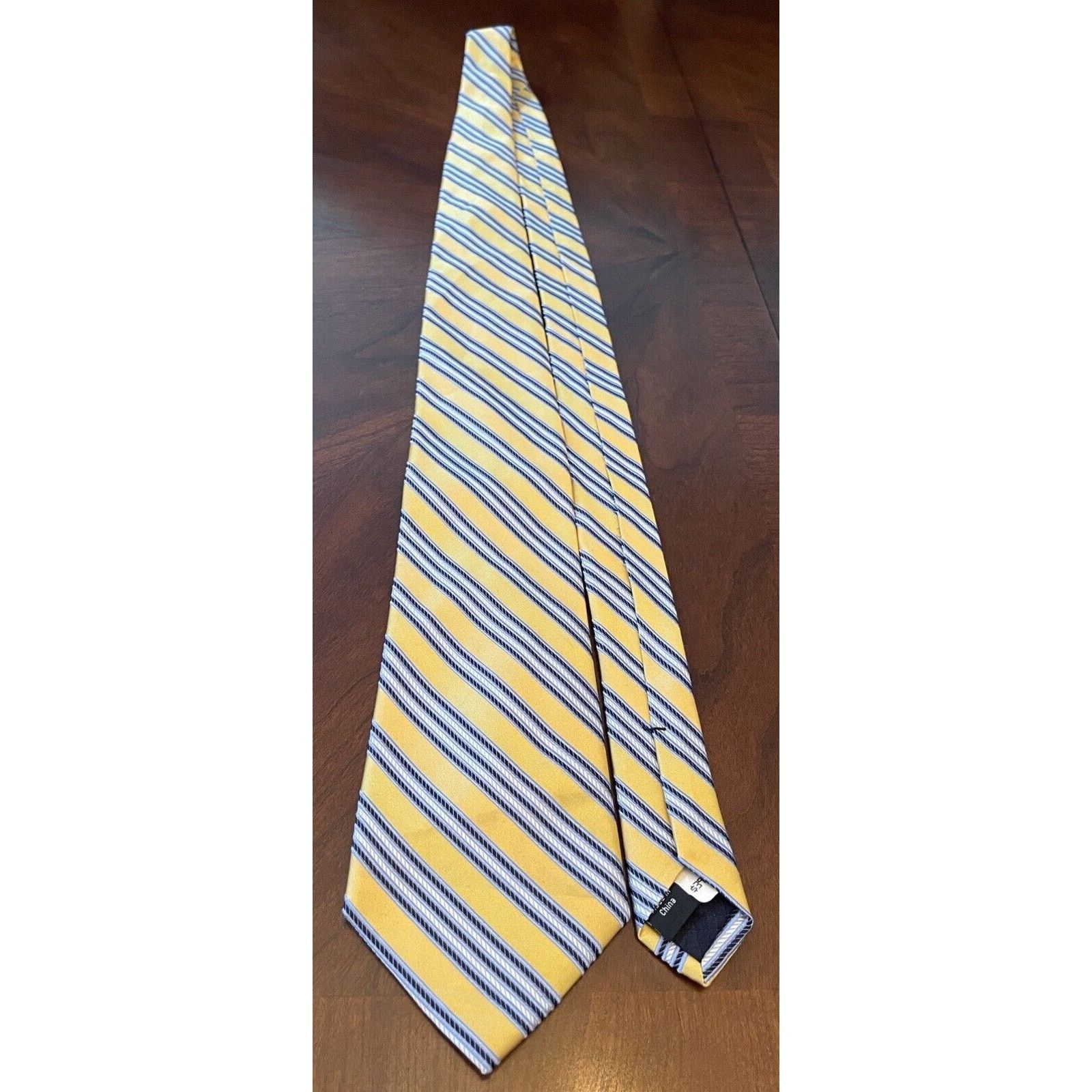 Fumagalli Fumagalli Gold Blue 100% Silk Men’s Neck Tie Made In China Size ONE SIZE - 3 Thumbnail