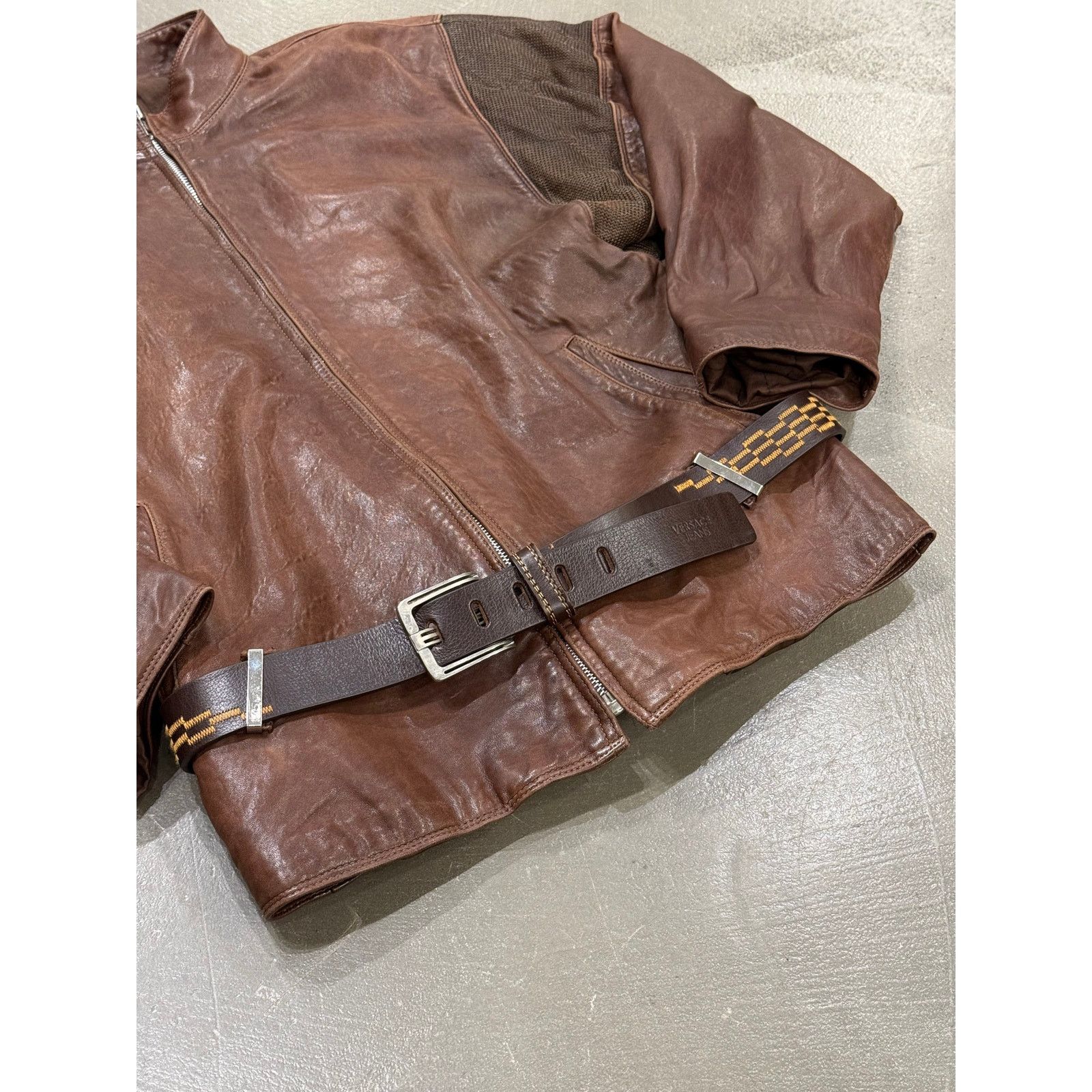 Versace 1980s Gianni Versace metallic chainmail leather jacket Size US S / EU 44-46 / 1 - 5 Thumbnail