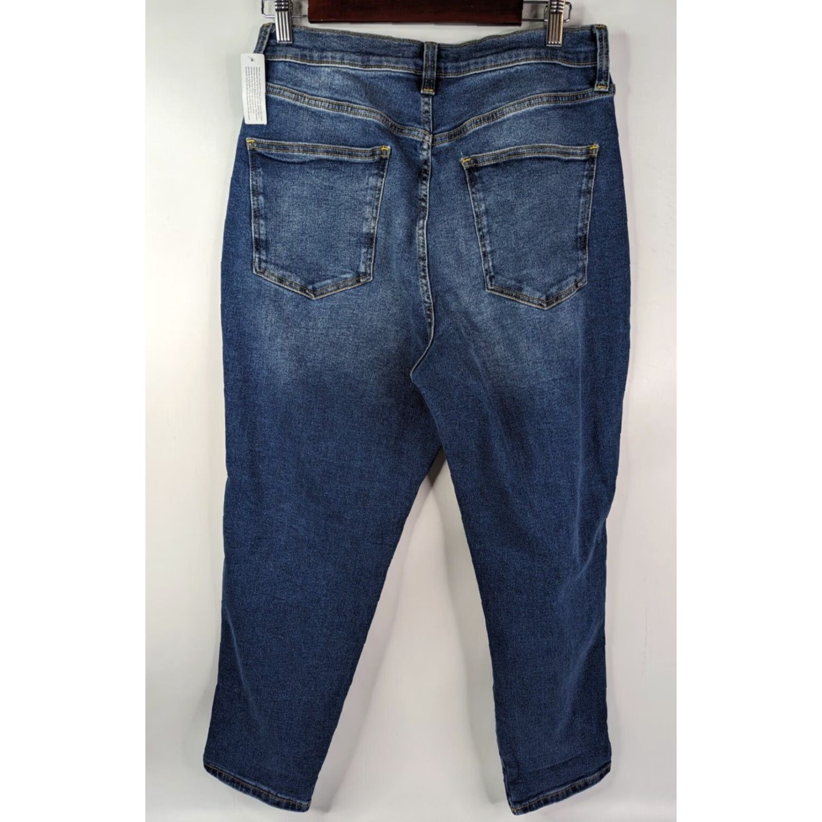 Vintage Arizona Jeans Mom Jeans Size 15 Highest Rise Blue Distressed Dark Denim NWT Size 36" / US 14 / IT 50 - 6 Thumbnail
