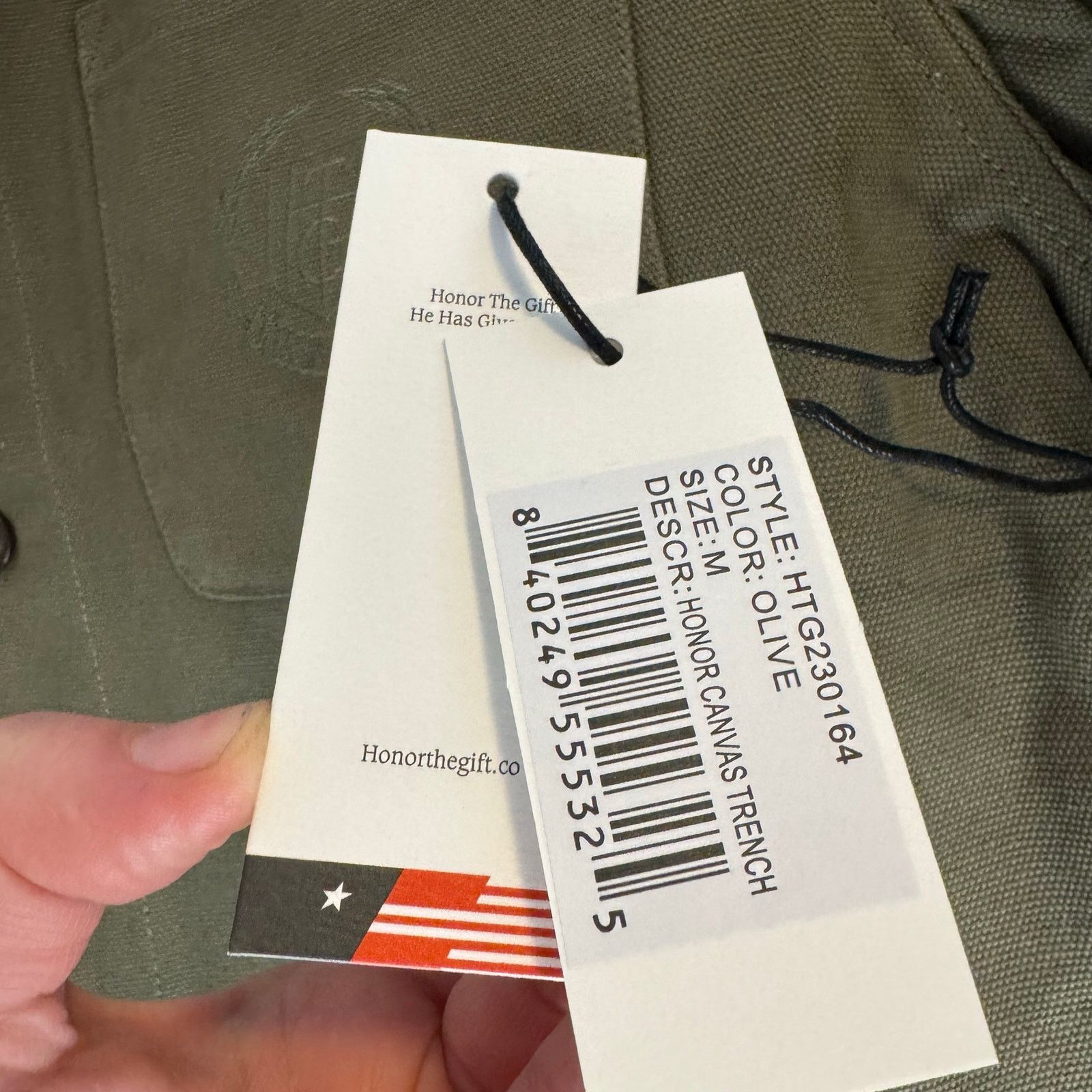 Honor the Gift •NEW• HONOR THE GIFT HEAVY JACKET Canvas Trench in Olive • M Size M / US 6-8 / IT 42-44 - 10 Thumbnail