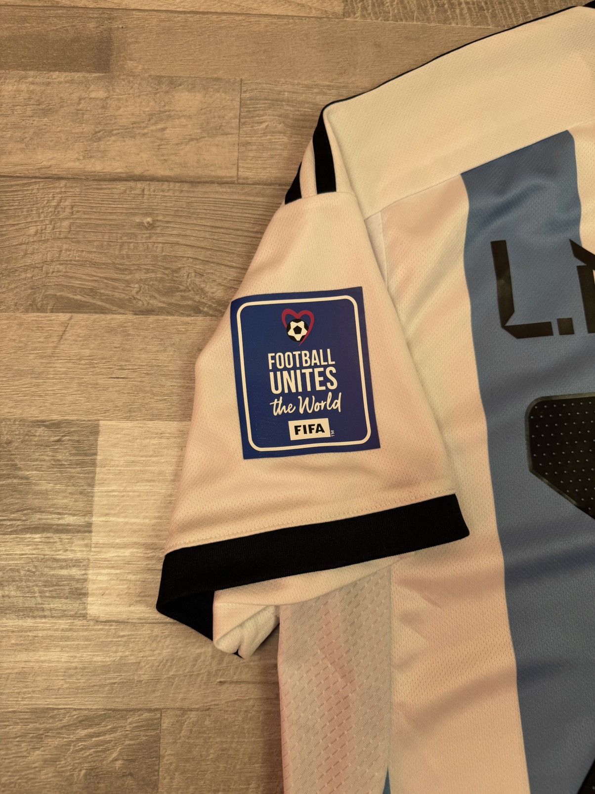 Adidas Argentina Home World Cup 2022 - LAUTARO MARTINEZ #22 Size US XXL / EU 58 / 5 - 9 Thumbnail