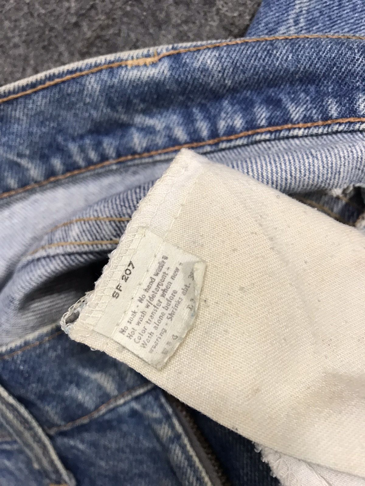 Levi's Vintage Clothing Distressed Levi's Strauss Zipper Indigo Denim Orange Tab Size US 31 - 11 Thumbnail