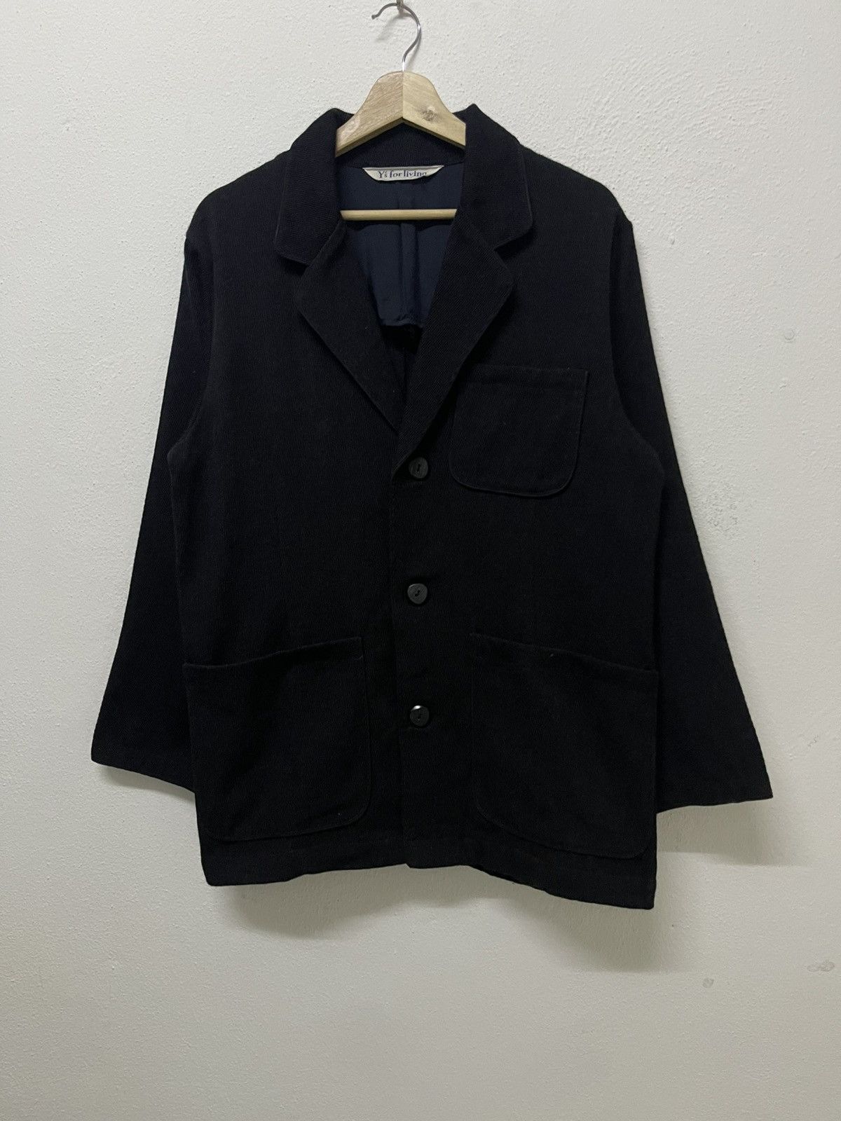 Yohji Yamamoto 1990 YOHJI YAMAMOTO Y’S FOR LIVING DOUBLE BREAST WOOL JACKET Size US M / EU 48-50 / 2 - 1 Thumbnail