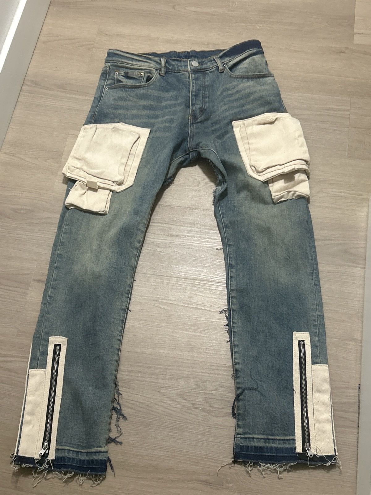 MNML Cargo Pocket Flared Denim Size US 32 / EU 48 - 1 Thumbnail