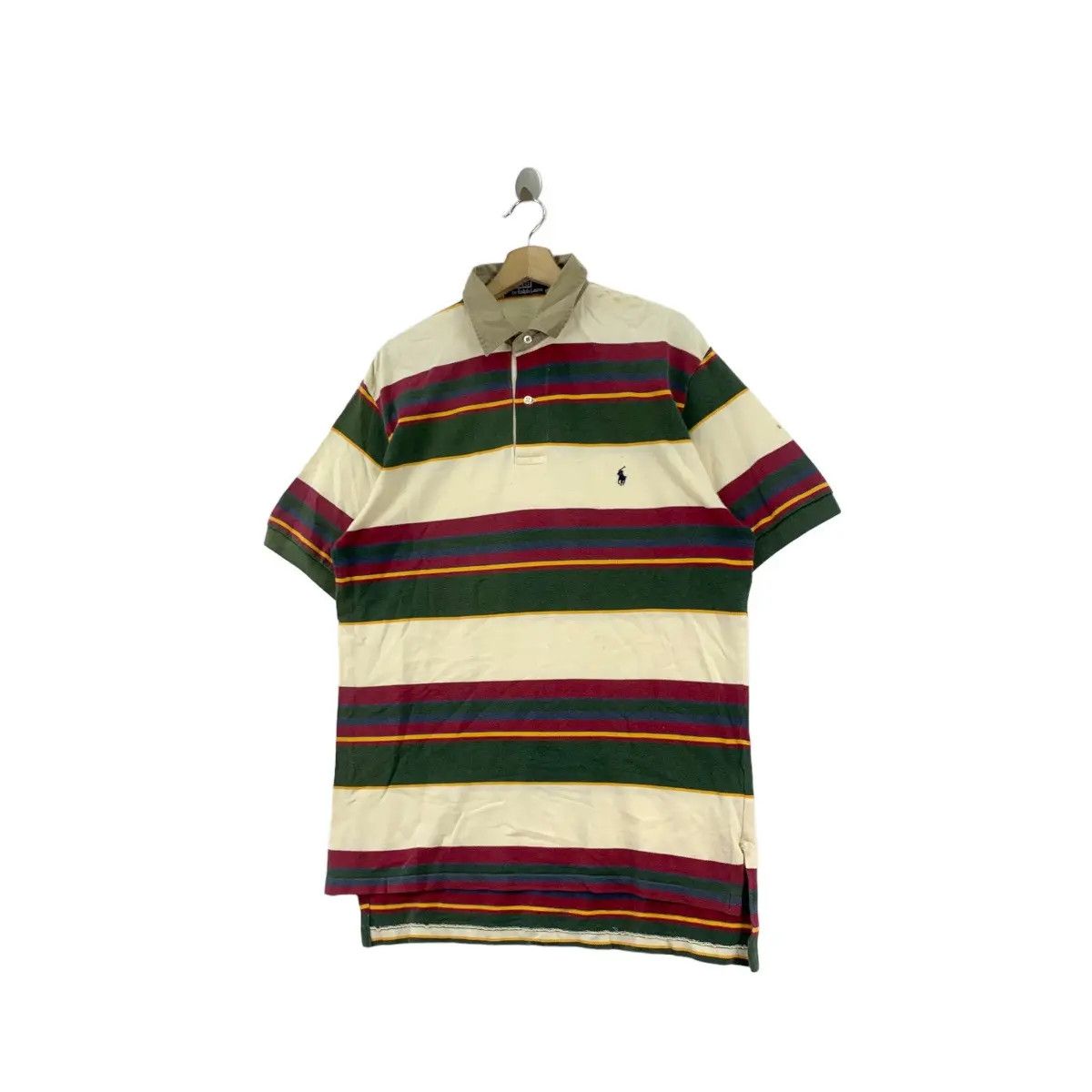 Polo Ralph Lauren Vintage POLO RALPH LAUREN Small Pony Striped Rugby Size US L / EU 52-54 / 3 - 4 Thumbnail