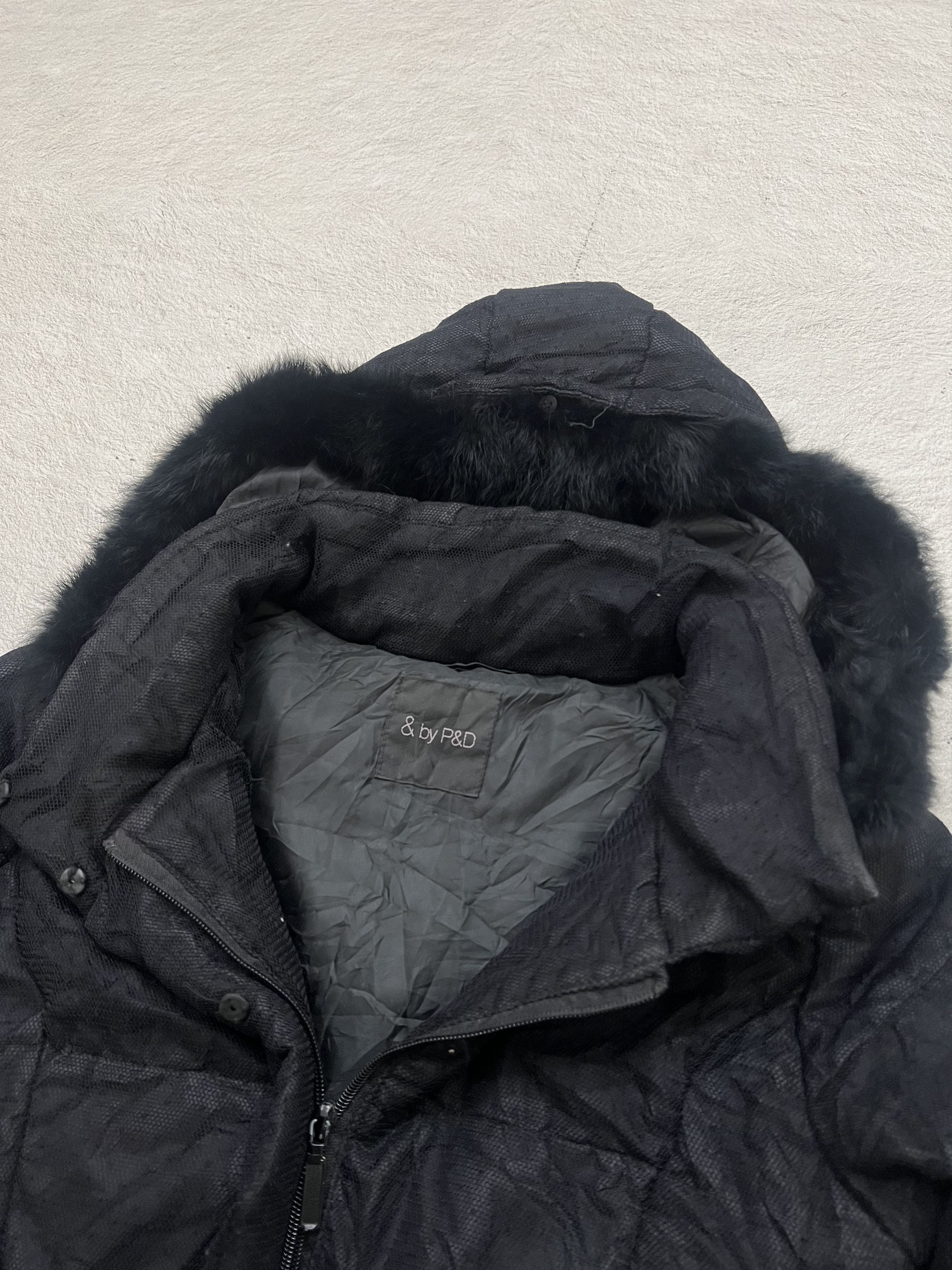 Japanese Brand 2000s Vkei Y's Fur Hodded Mesh Hybrid y2k Lgb Ifsixwasnine Size US XS / EU 42 / 0 - 2 Thumbnail