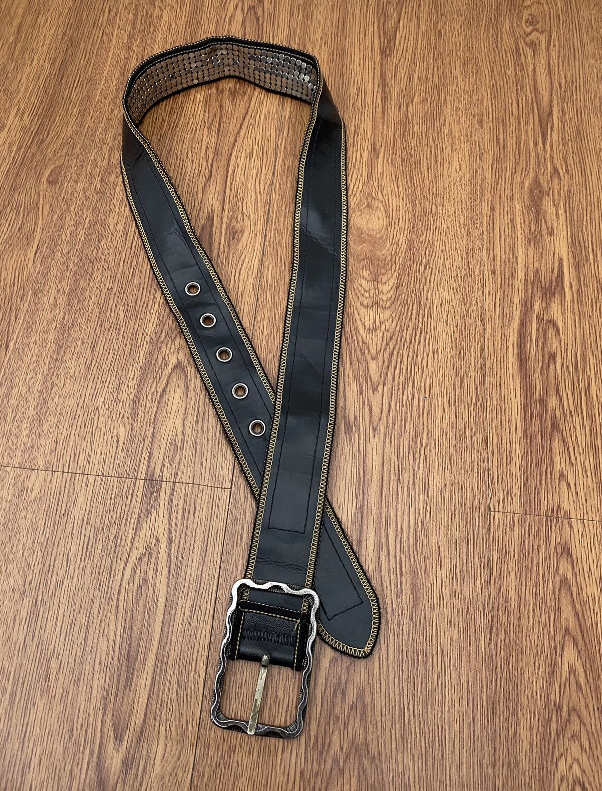 If Six Was Nine × Japanese Brand × Le Grande Bleu (L.G.B.) Black alumunium belt Size ONE SIZE - 4 Thumbnail