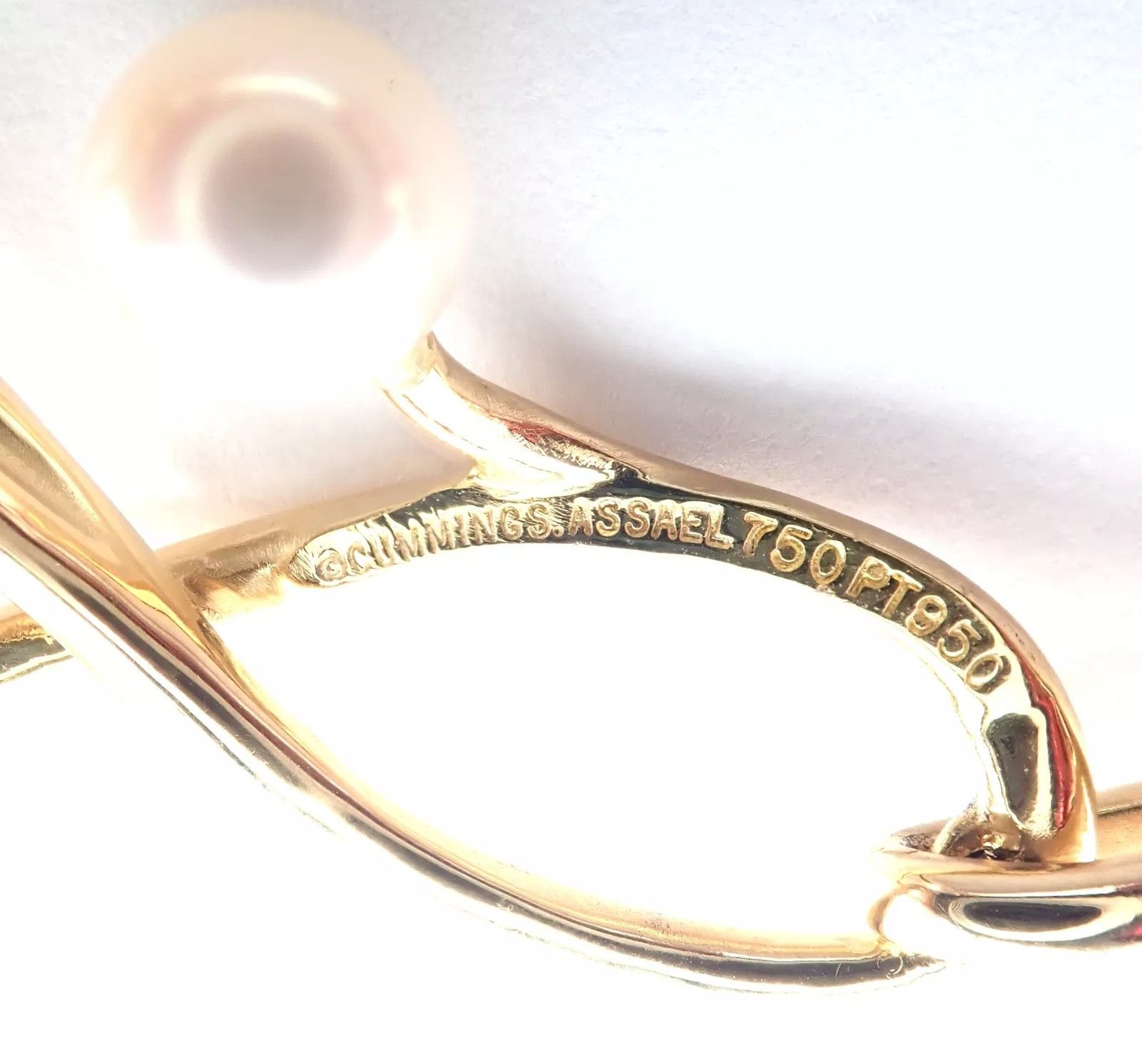 Vintage Angela Cummings & Assael 18k Yellow Gold Pearl Necklace Size ONE SIZE - 5 Thumbnail