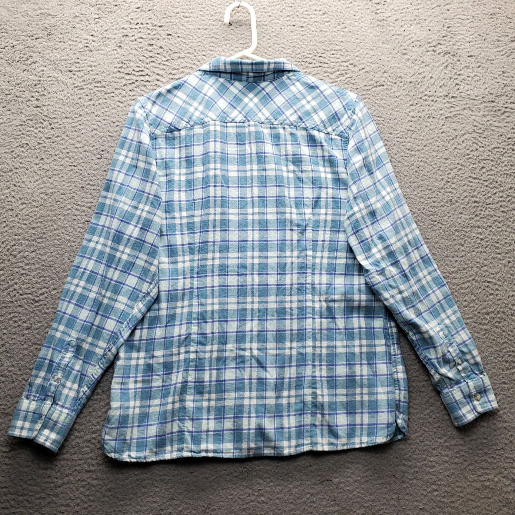 Vintage L.L. Bean Flannel Shirt Womens L Multi Plaid Long Sleeve Button Up Size L / US 10 / IT 46 - 2 Thumbnail