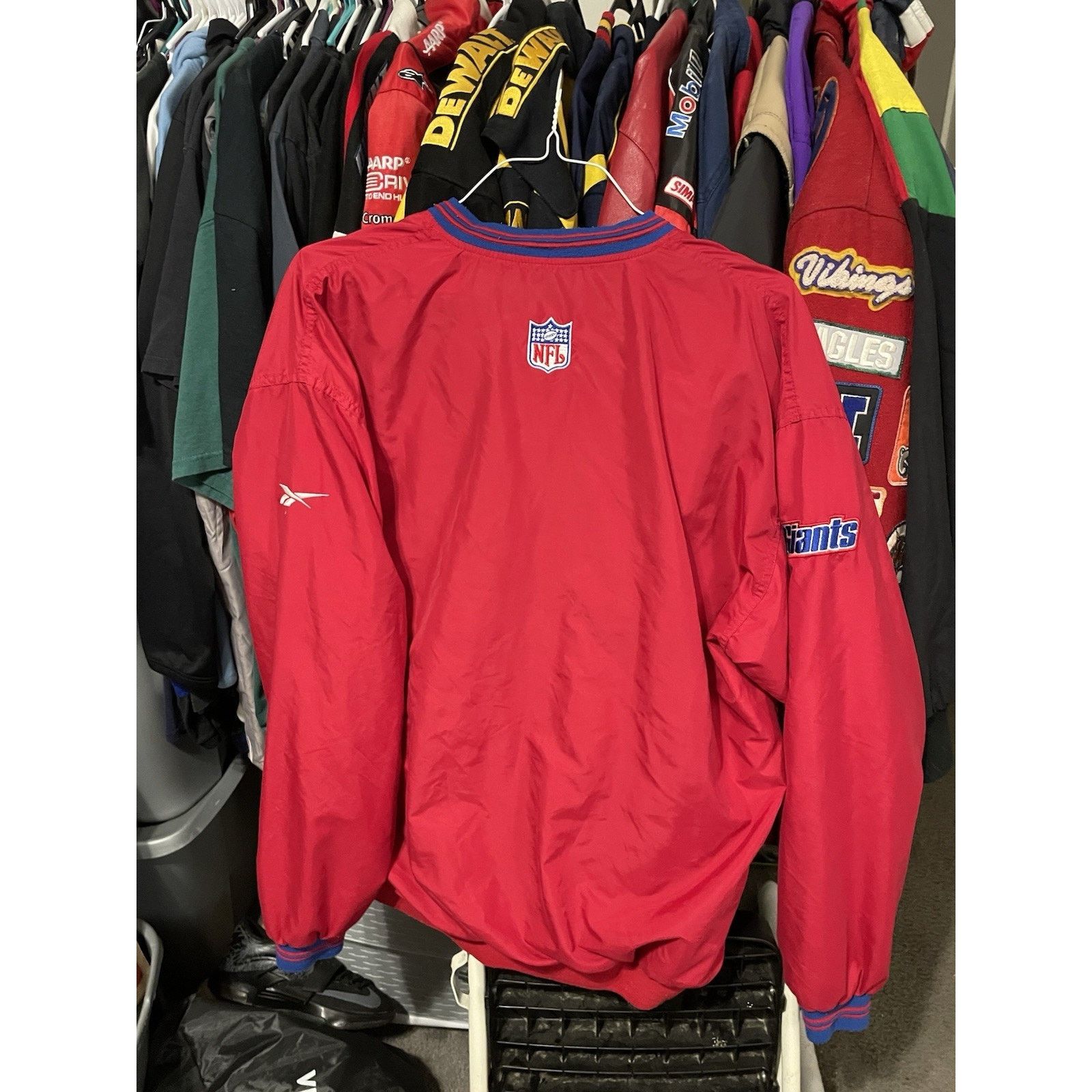 Reebok Size L- VTG New York Giants 90s Reebok NFL Pullover Jacket Size US L / EU 52-54 / 3 - 2 Thumbnail