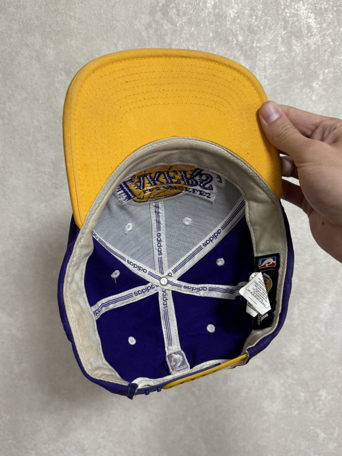 Adidas 🏀Vintage Adidas NBA Los Angeles Lakers cap hat basketball Size ONE SIZE - 8 Thumbnail