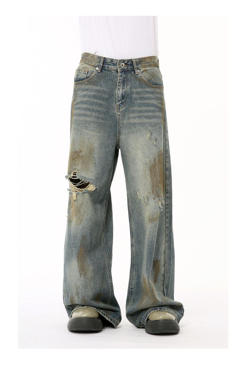 Vintage Worn Out Hole Distressed Jeans Size US 33 - 1 Thumbnail