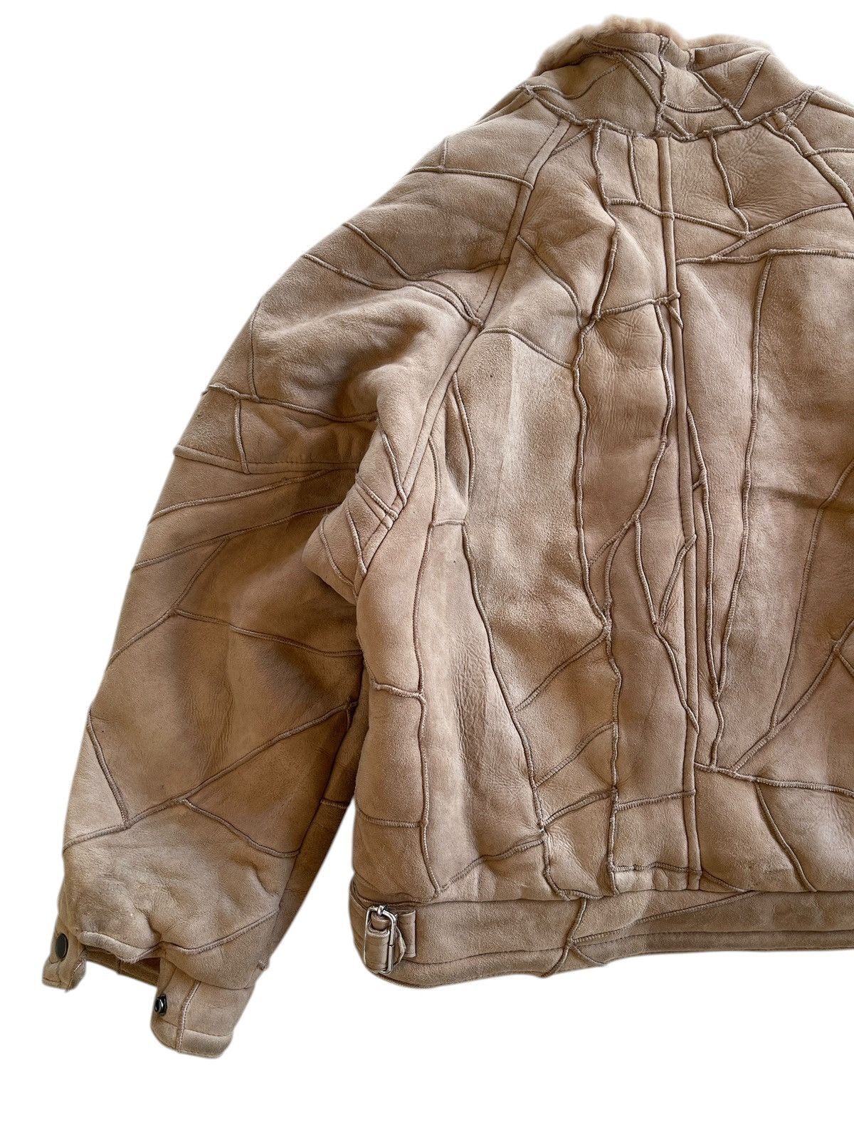 Vintage Patchwork Sheepskin Fur Cropped Jacket Size US M / EU 48-50 / 2 - 17 Thumbnail